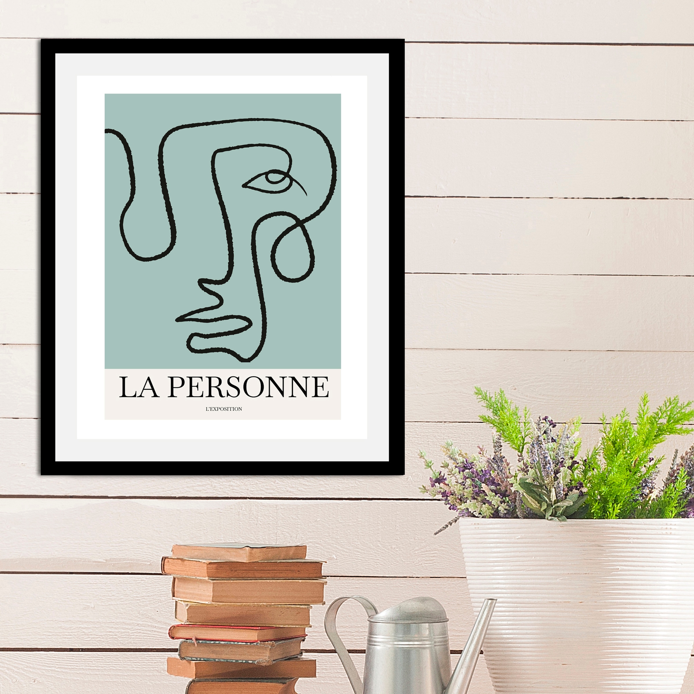 queence Bild »La Personne«, Schriftzüge-Schriftzug-Abstrakt-Gesicht-Figuren, (1 St.), gerahmt