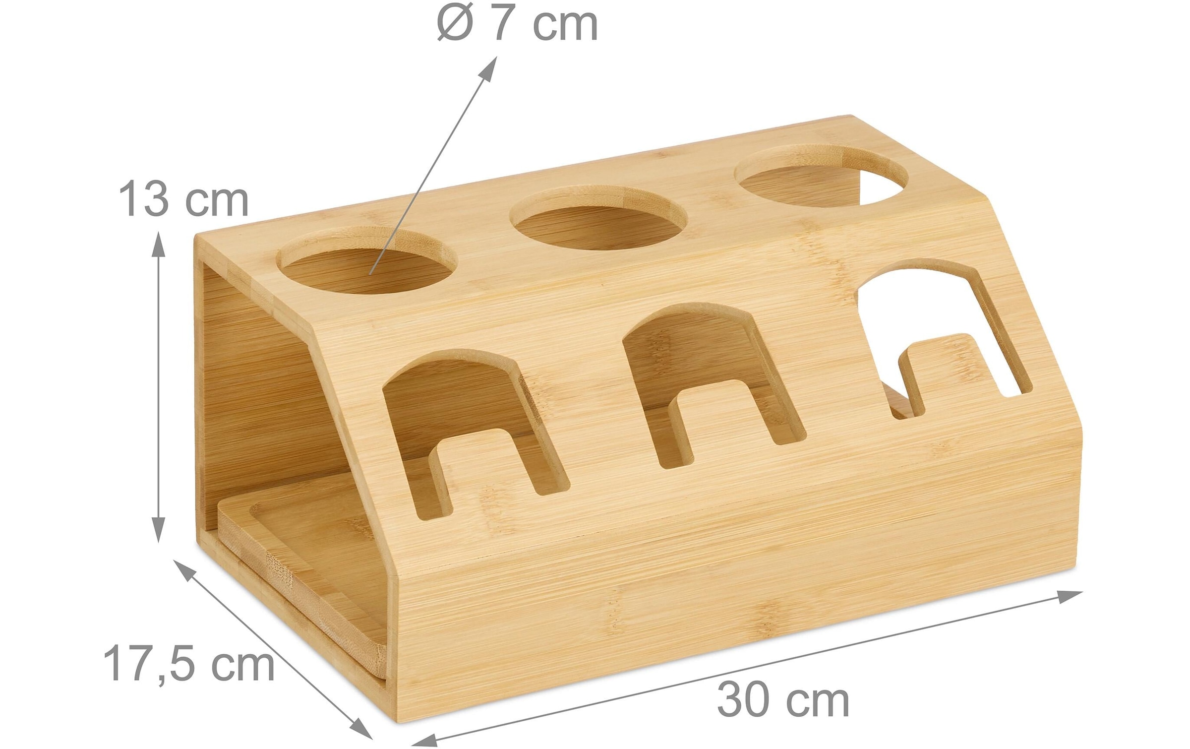 relaxdays Porte-bouteilles »für 3 Flaschen«