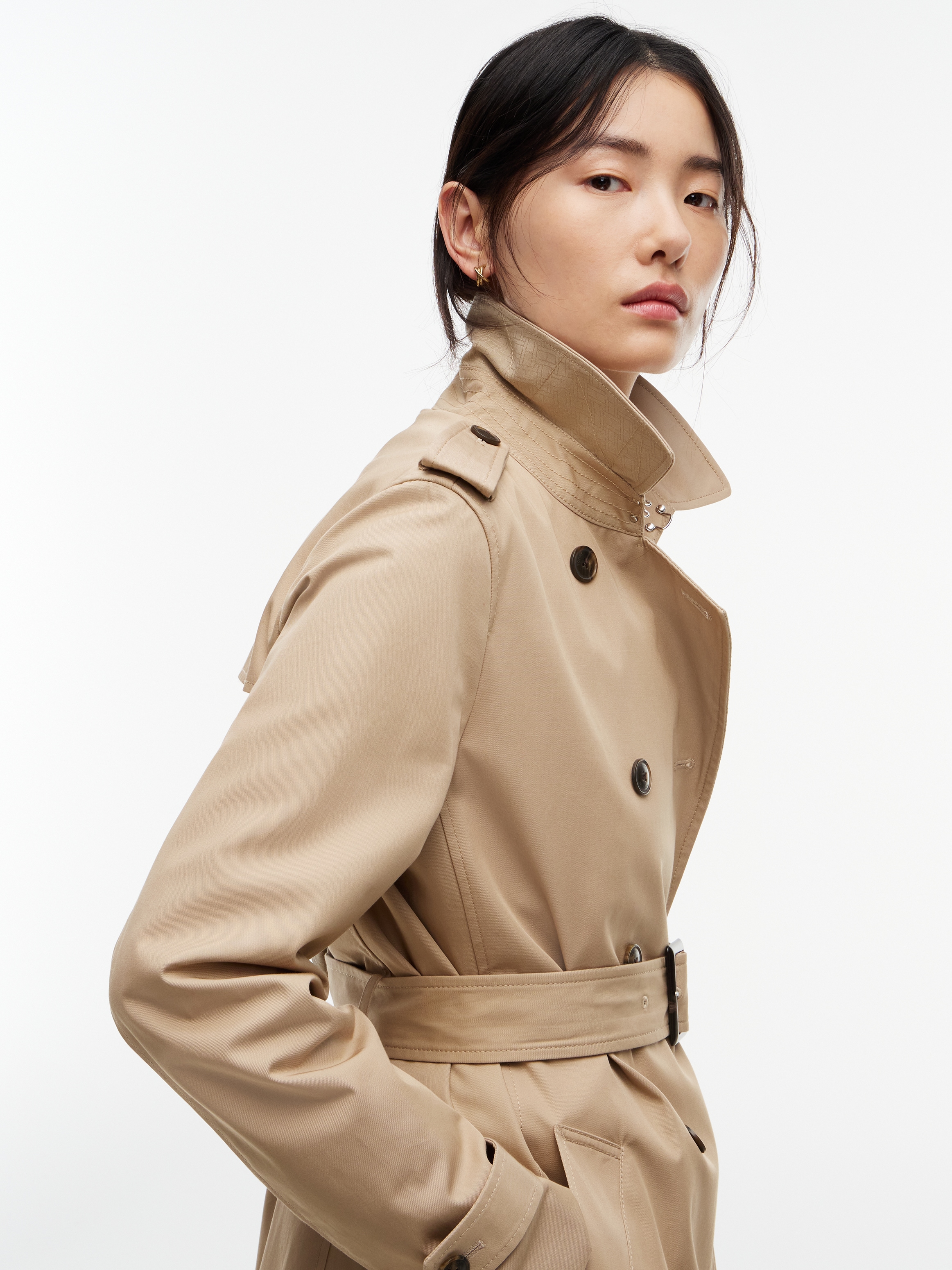 Tommy Hilfiger Trench-coat »COTTON MONOGRAM TRENCH« Coton