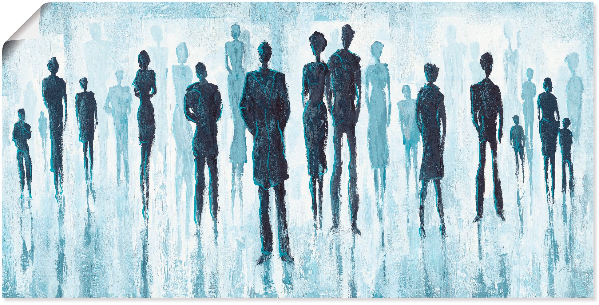 Image of Artland Wandbild »Genau in der Mitte«, Gruppen & Familien, (1 St.), in vielen Grössen & Produktarten - Alubild / Outdoorbild für den Aussenbereich, Leinwandbild, Poster, Wandaufkleber / Wandtattoo auch für Badezimmer geeignet bei Ackermann Versand Schweiz