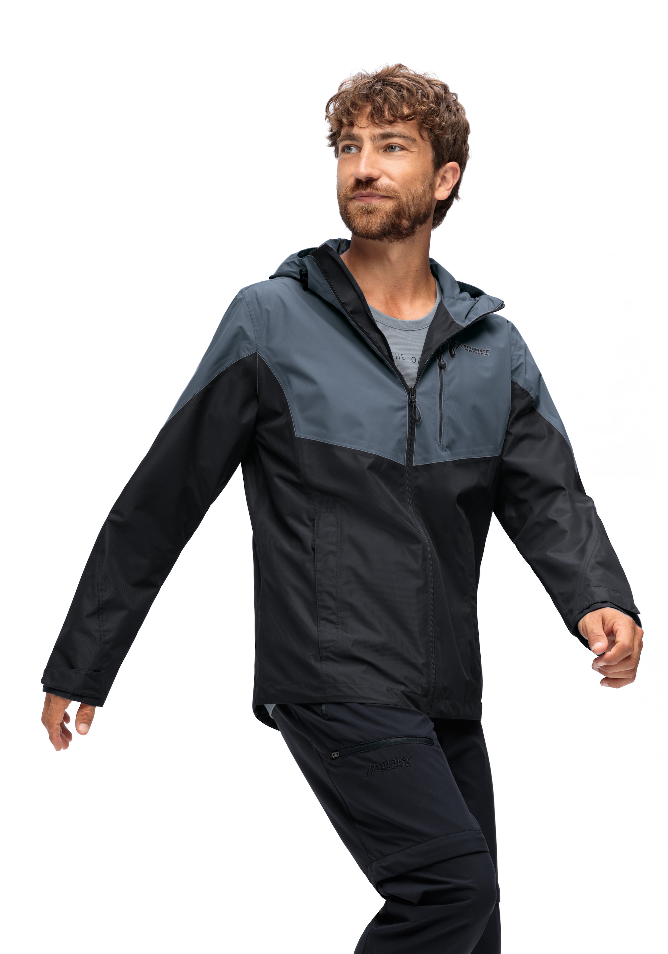 Maier Sports Outdoorjacke »Schlufterkopf M«, Herren Jacke wasserdicht, Funktionsjacke 3 Taschen aussen + Innentasche