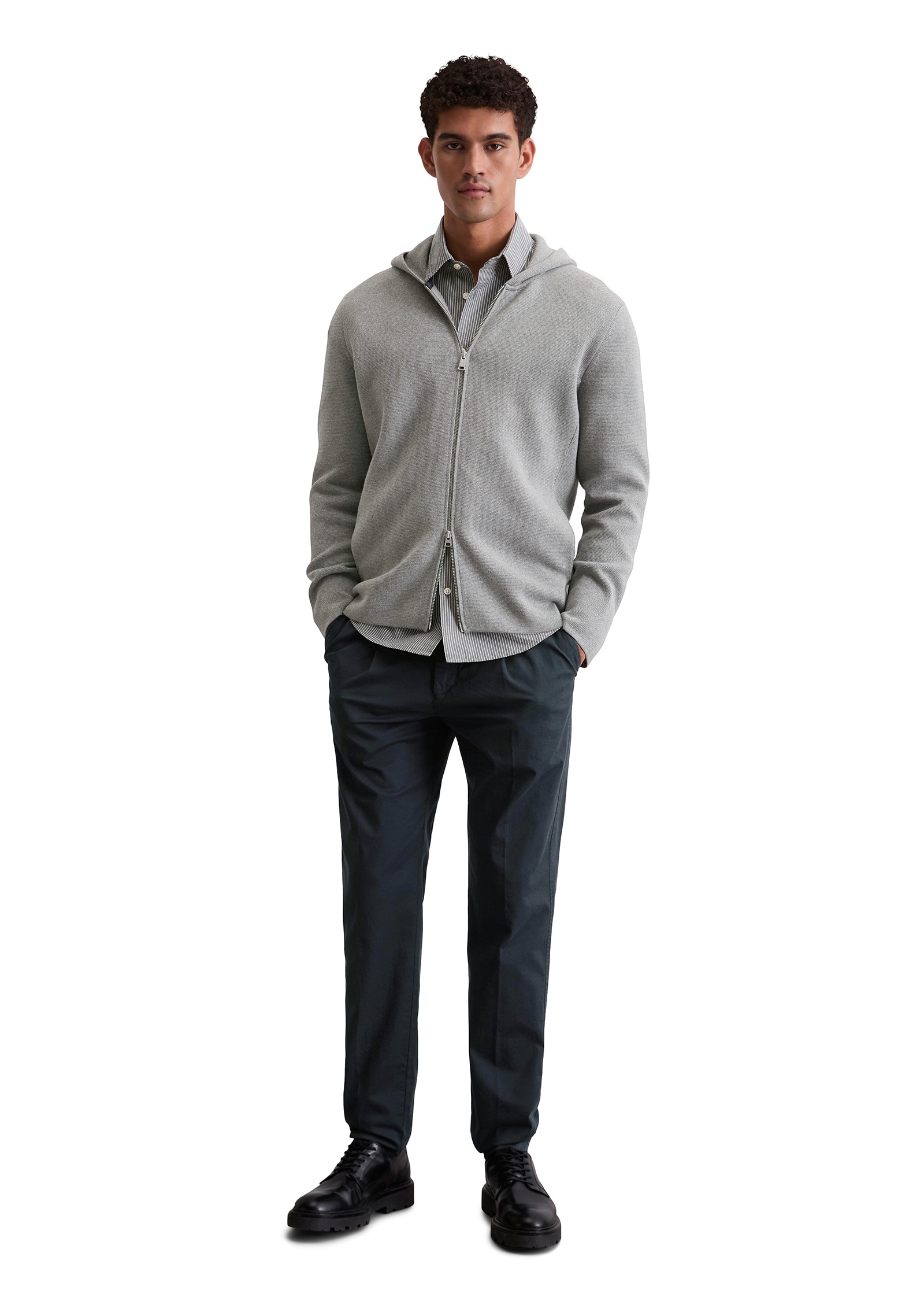 Marc O'Polo Kapuzenstrickjacke, mit Zwei-Wege-Reissverschluss