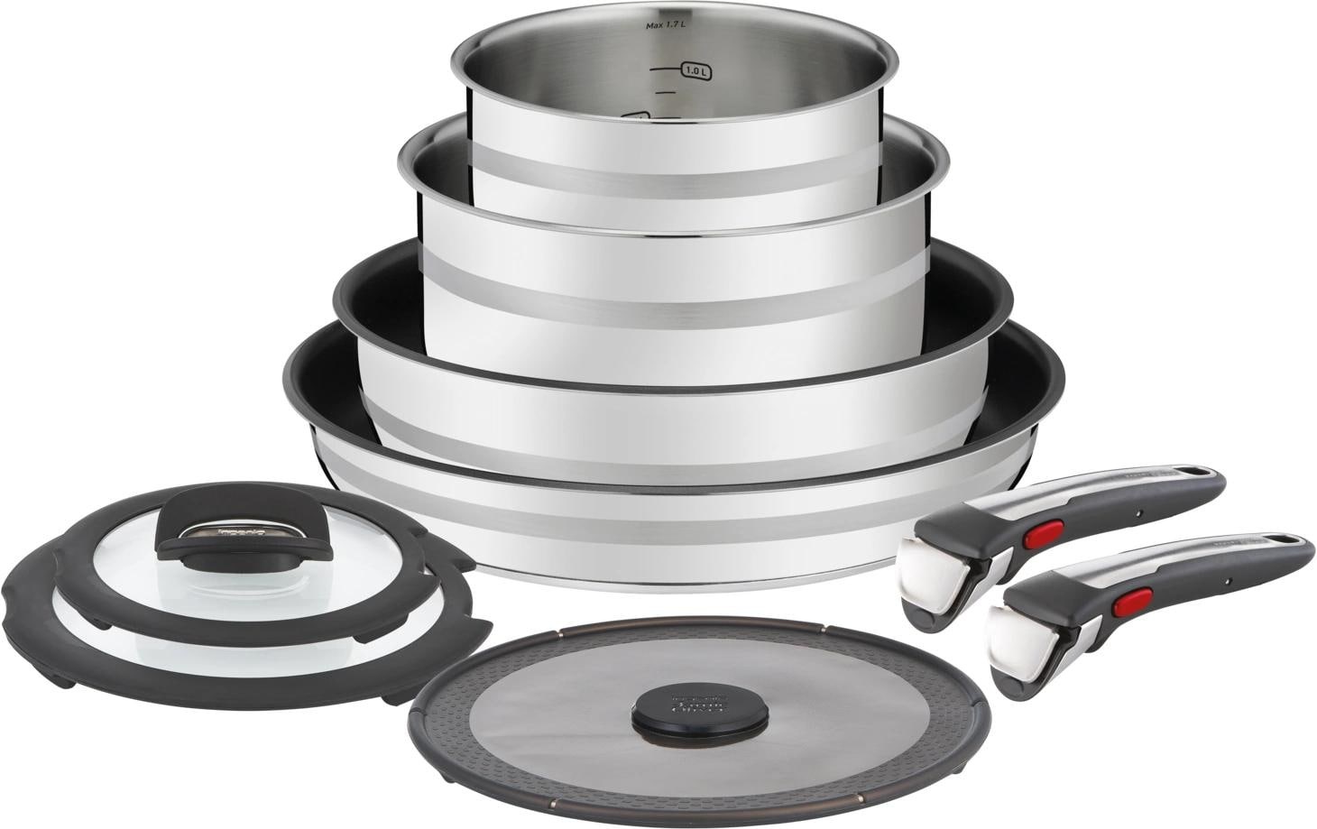 Image of Tefal Pfannen-Set "Jamie Oliver Ingenio 9-teilig" Edelstahl