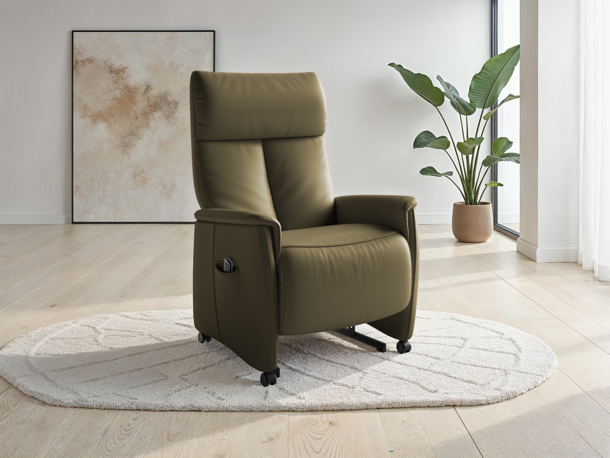 sit&more TV-Sessel "Cremona Comfort Plus, Leder" bis 200 Kg belastbar, mit Herz-Waage Funktion