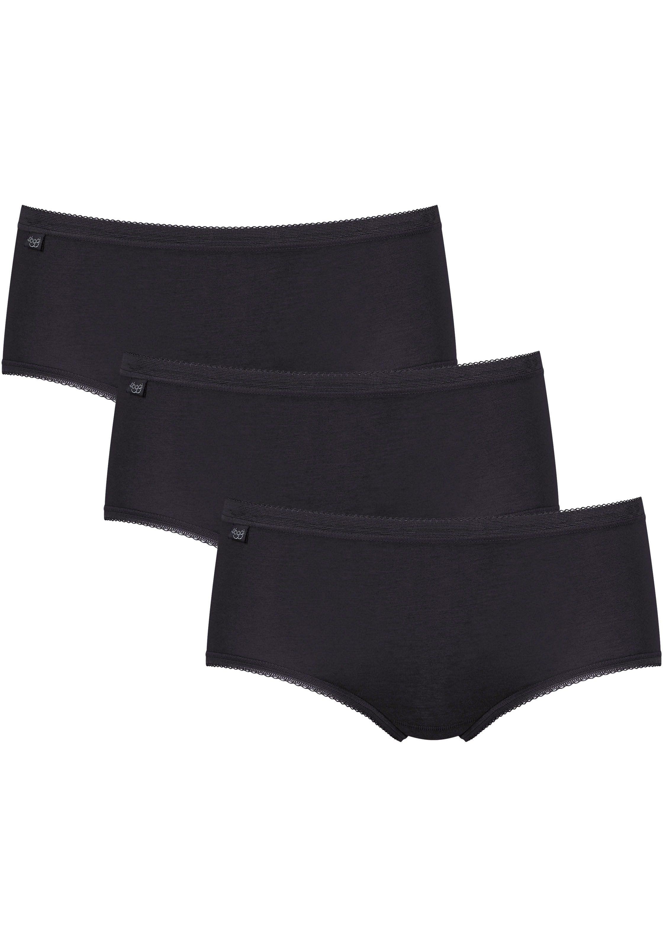 Image of sloggi Midislip "Basic+" 3er Pack, Baumwolle, klassischer Stil, bequem, mittelhoher Bund, Softnähte