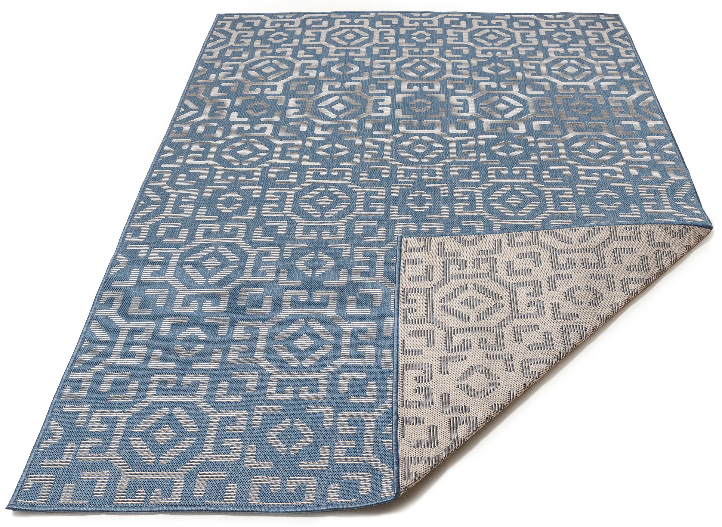 Image of Bruno Banani Teppich »Galina«, rechteckig, 7 mm Höhe, In-und Outdoor Teppich, Wendeteppich, Wetterfest & UV-beständig, für Balkon, Terrasse und Wintergarten, besonders flach, auch für Küche oder Esszimmer und Wohnzimmer geeignet bei Ackermann Versand Schw