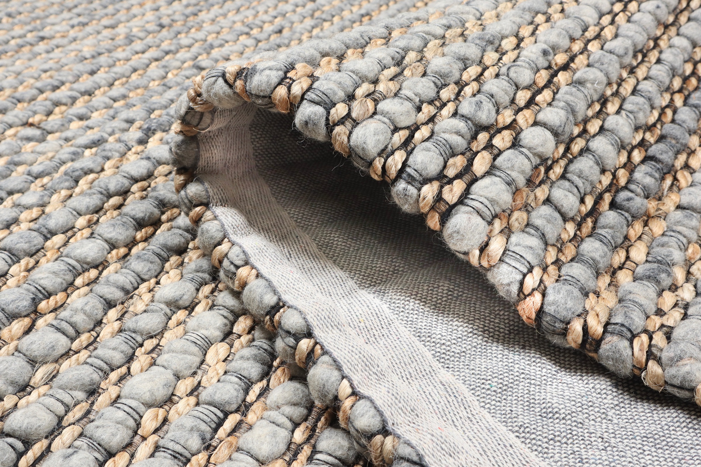 my home Hochflor-Teppich »Leevy«, rechteckig, 25 mm Höhe, Handwebteppich, Wolle, Robust und Langlebig
