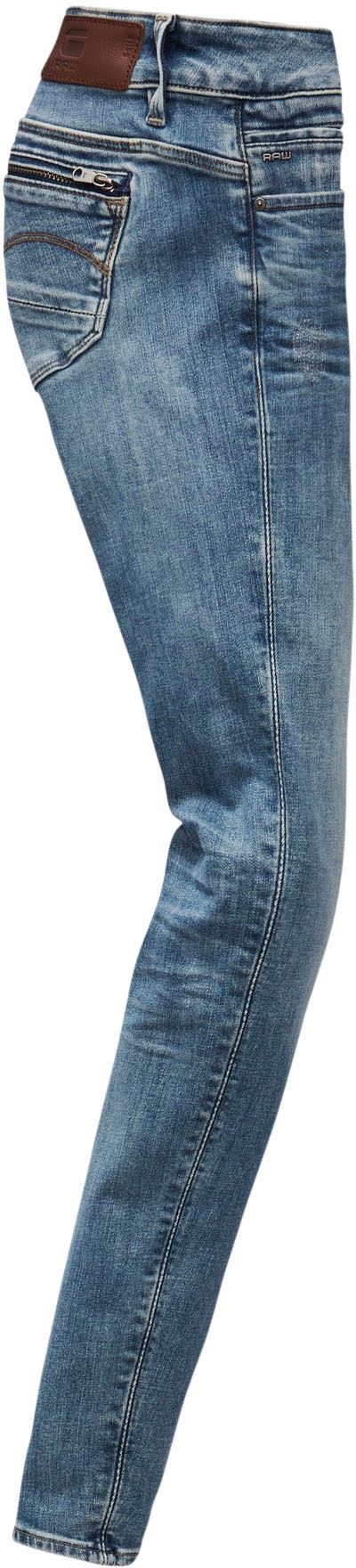 G-Star RAW Skinny-fit-Jeans »Midge Zip Mid Skinny«, mit Reissverschluss-Taschen hinten