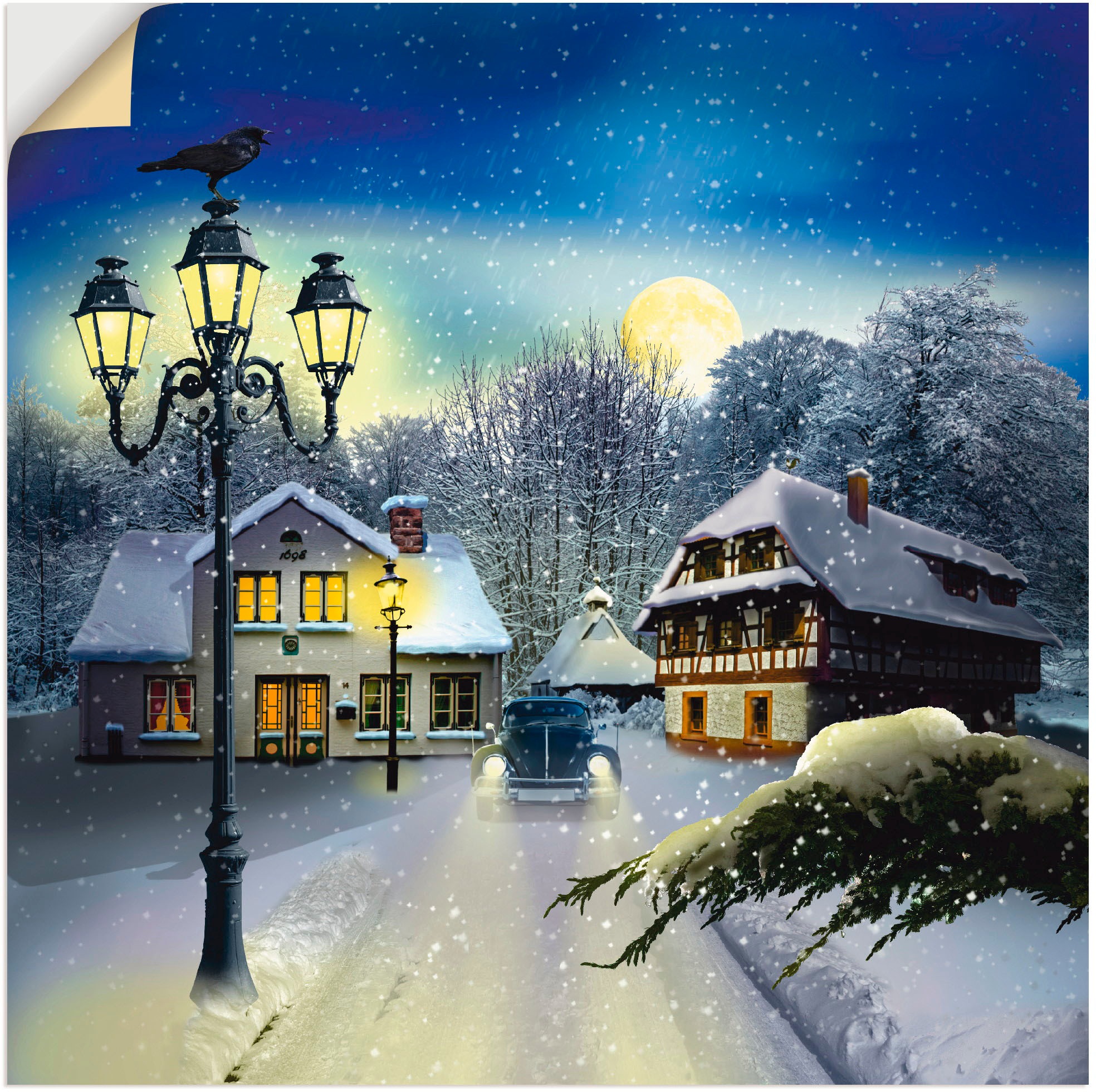 Image of Artland Wandbild »Winterzeit«, Vier Jahreszeiten, (1 St.), in vielen Grössen & Produktarten -Leinwandbild, Poster, Wandaufkleber / Wandtattoo auch für Badezimmer geeignet bei Ackermann Versand Schweiz