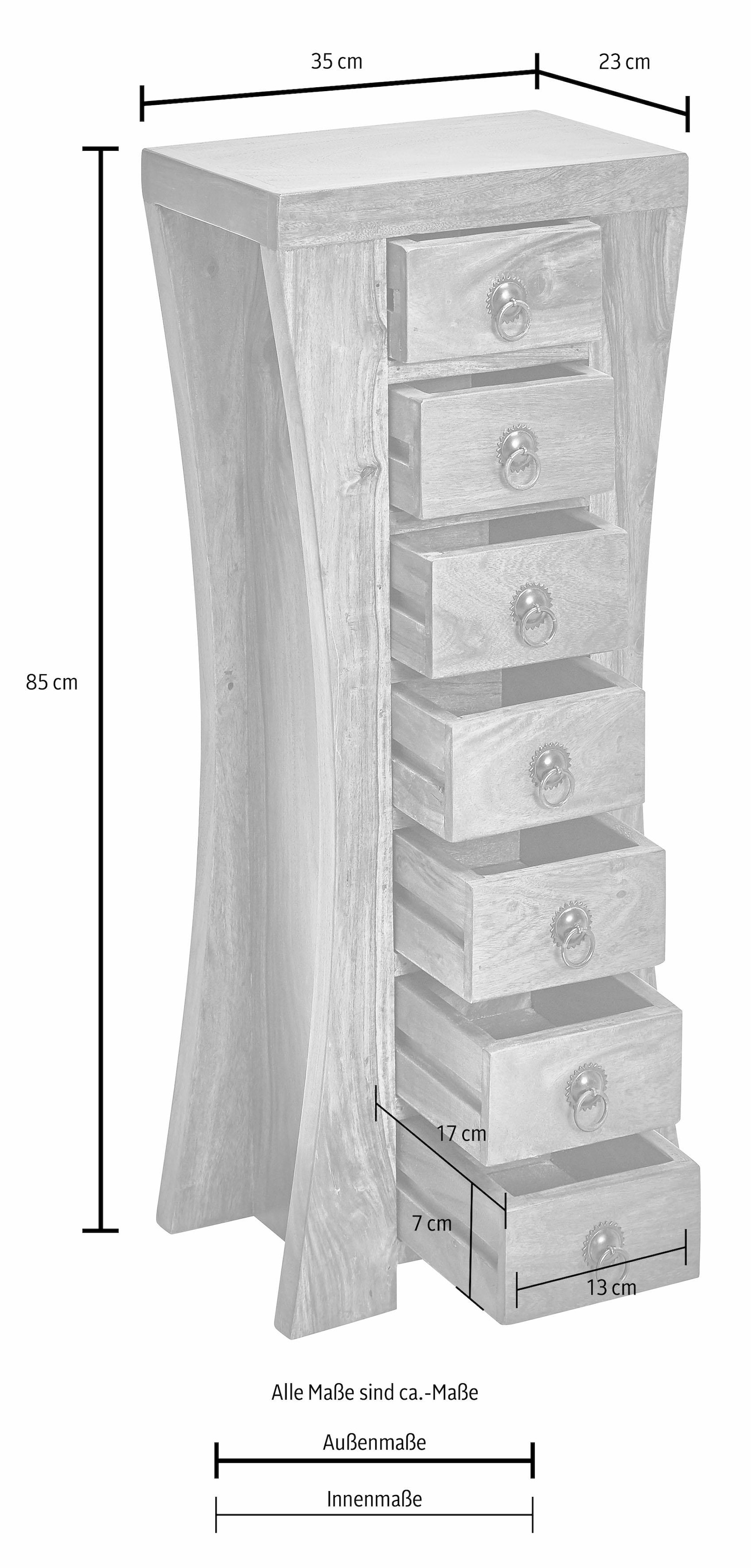 GOODproduct Kommode Breite 35 cm in geschwungener Form