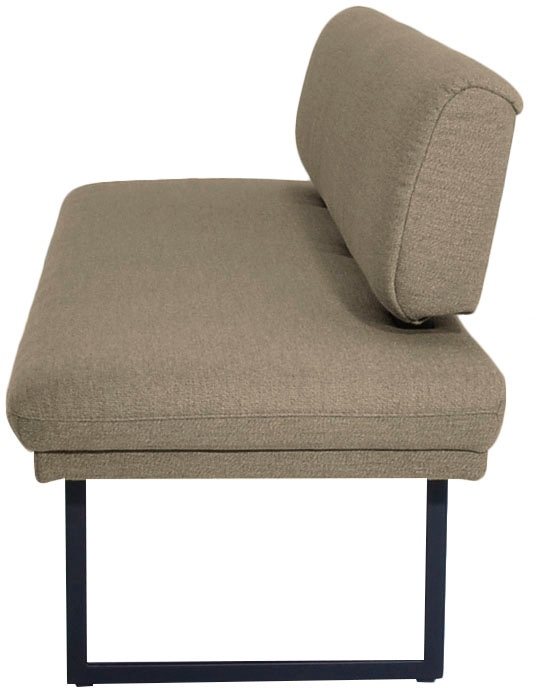 K+W Komfort & Wohnen Banc rembourré »Longbeach« 1 cuis tlg. avec patins métalliques en structure noire, largeur 204 cm ou 224 cm