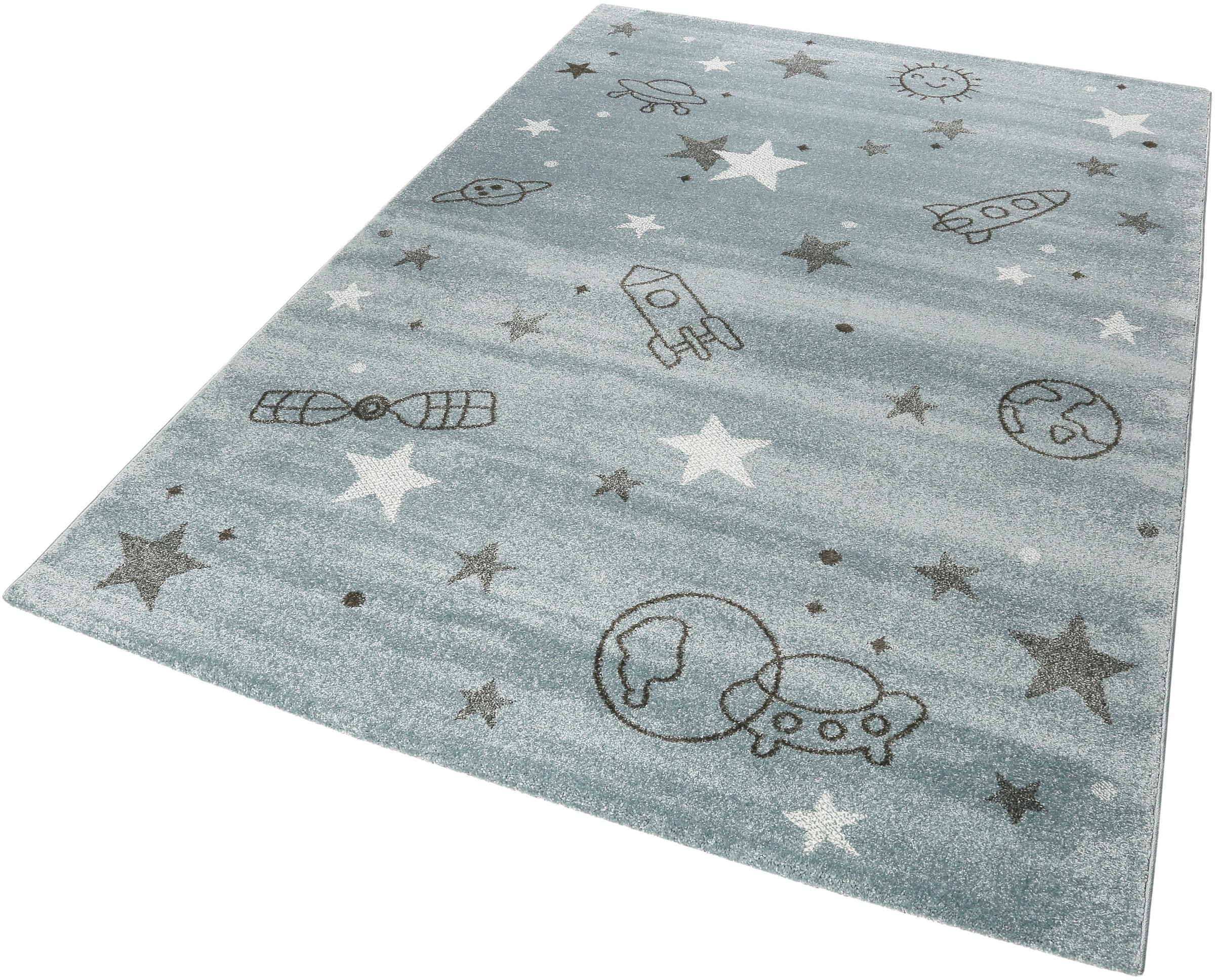 Image of Esprit Kinderteppich »Yoda«, rechteckig, 13 mm Höhe, Weltall Design, Kurzflor bei Ackermann Versand Schweiz