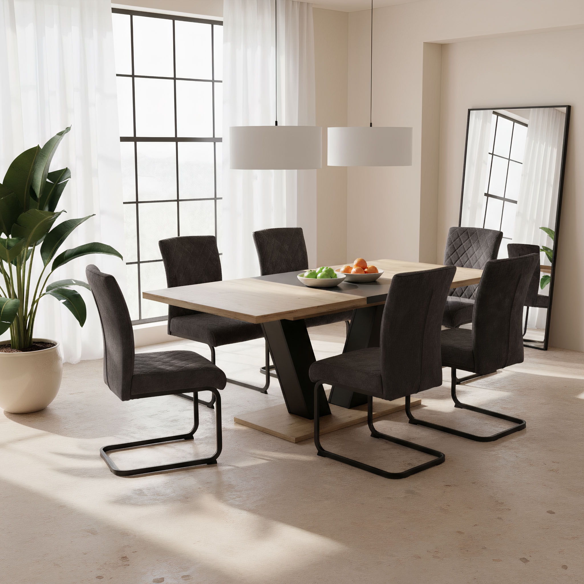 GOODproduct Freischwinger »LINA« (Set) 2 Stk.Komfortsitz mit Federkern