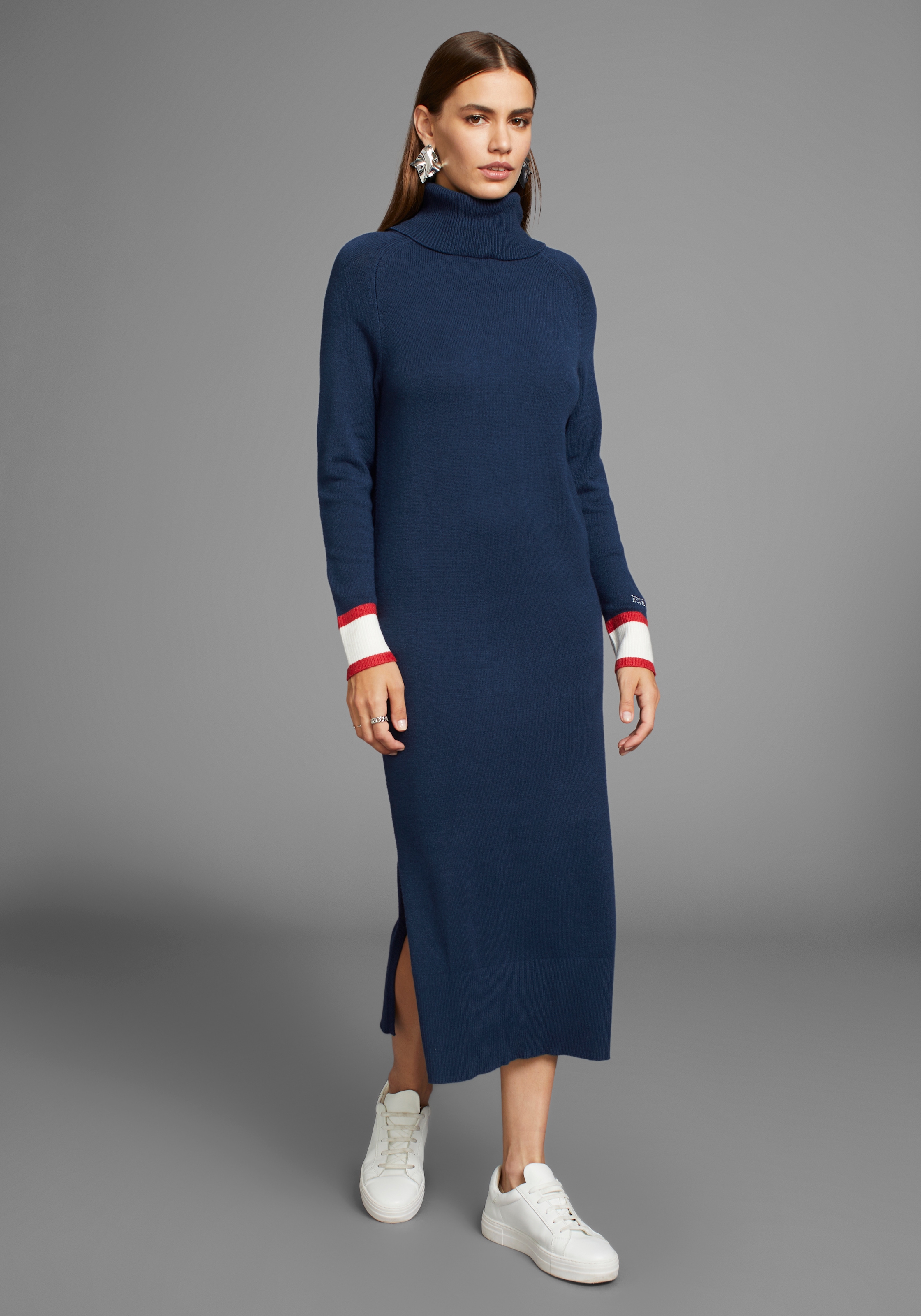 HECHTER PARIS Strickkleid, mit Kontraststreifen