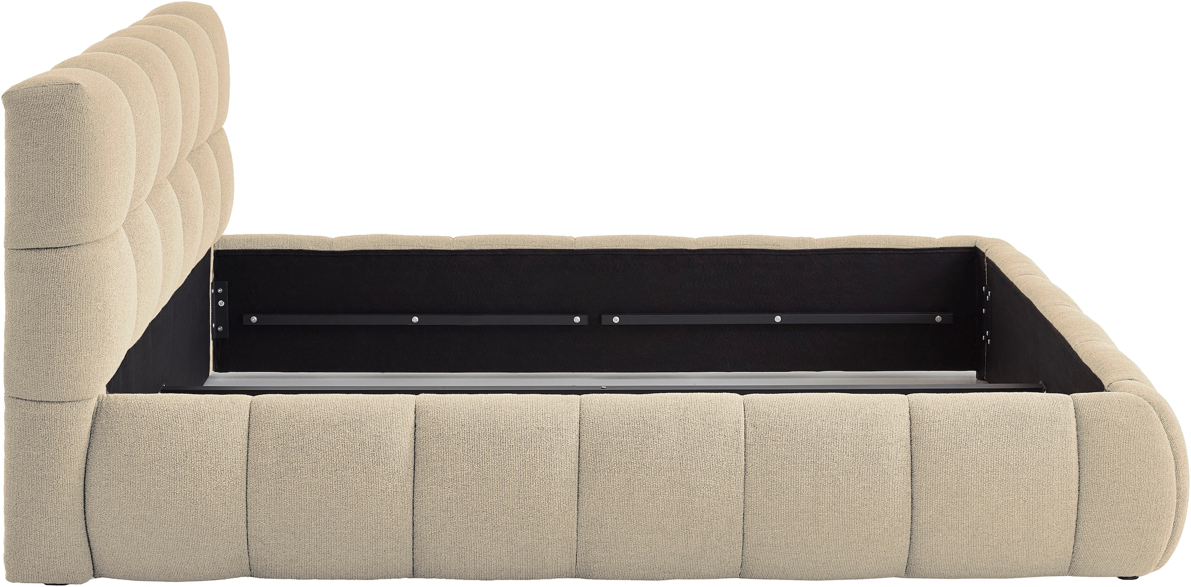 GOODproduct Polsterbett »Sennor mit schönem gepolsterten Kopfteil« Polsterbett, Bezug mit Melange-Effekt