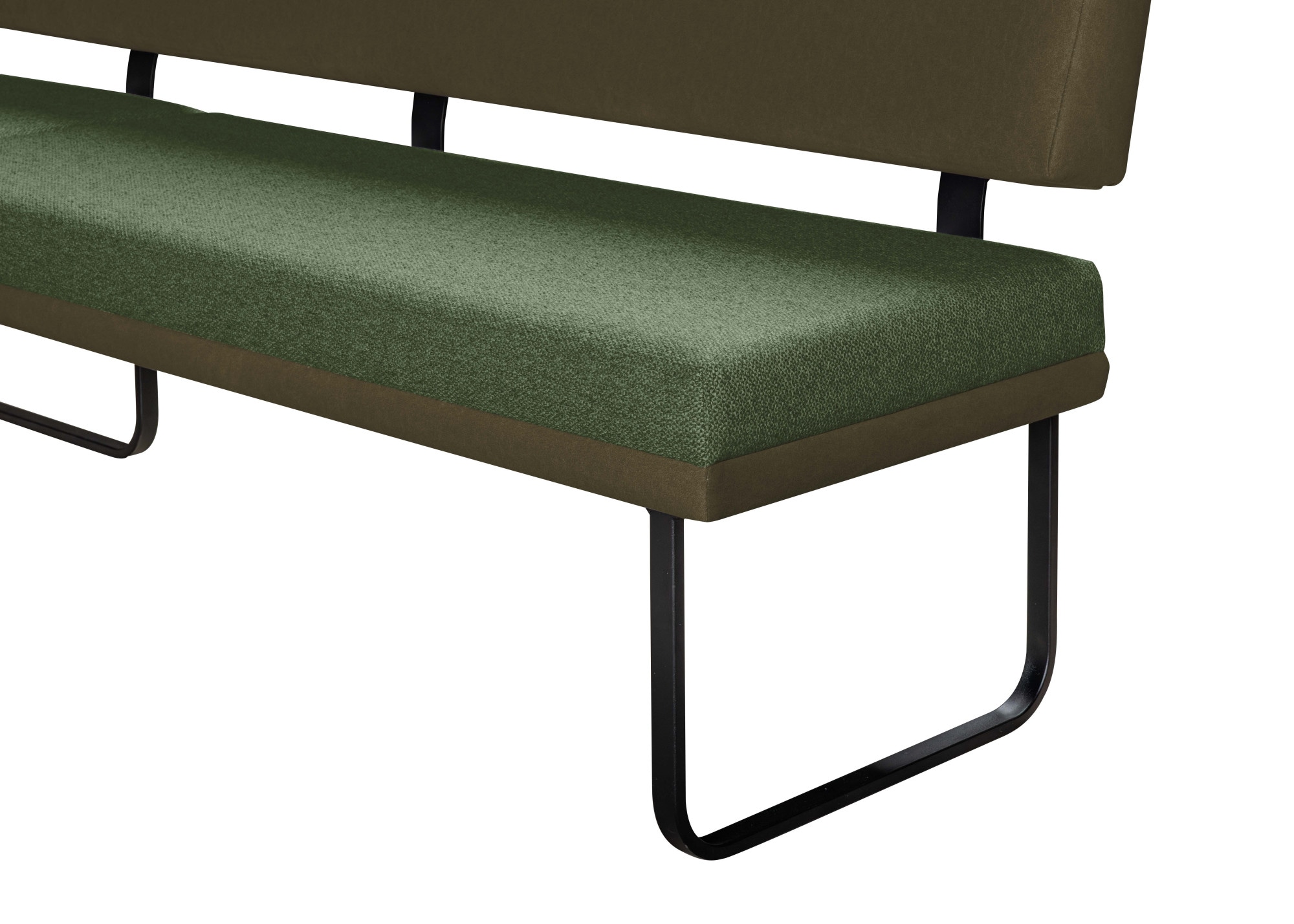 GOODproduct Ensemble de bancs d'angle »Gabi Essecke, Sitzgruppe, Eckbankgruppe, Küchenbankgruppe« Ensemble, 4tlg, 4 pièces tlg. Gestell aus matt-schwarzem Flachmetall, stabil, 2-Stoff-Design