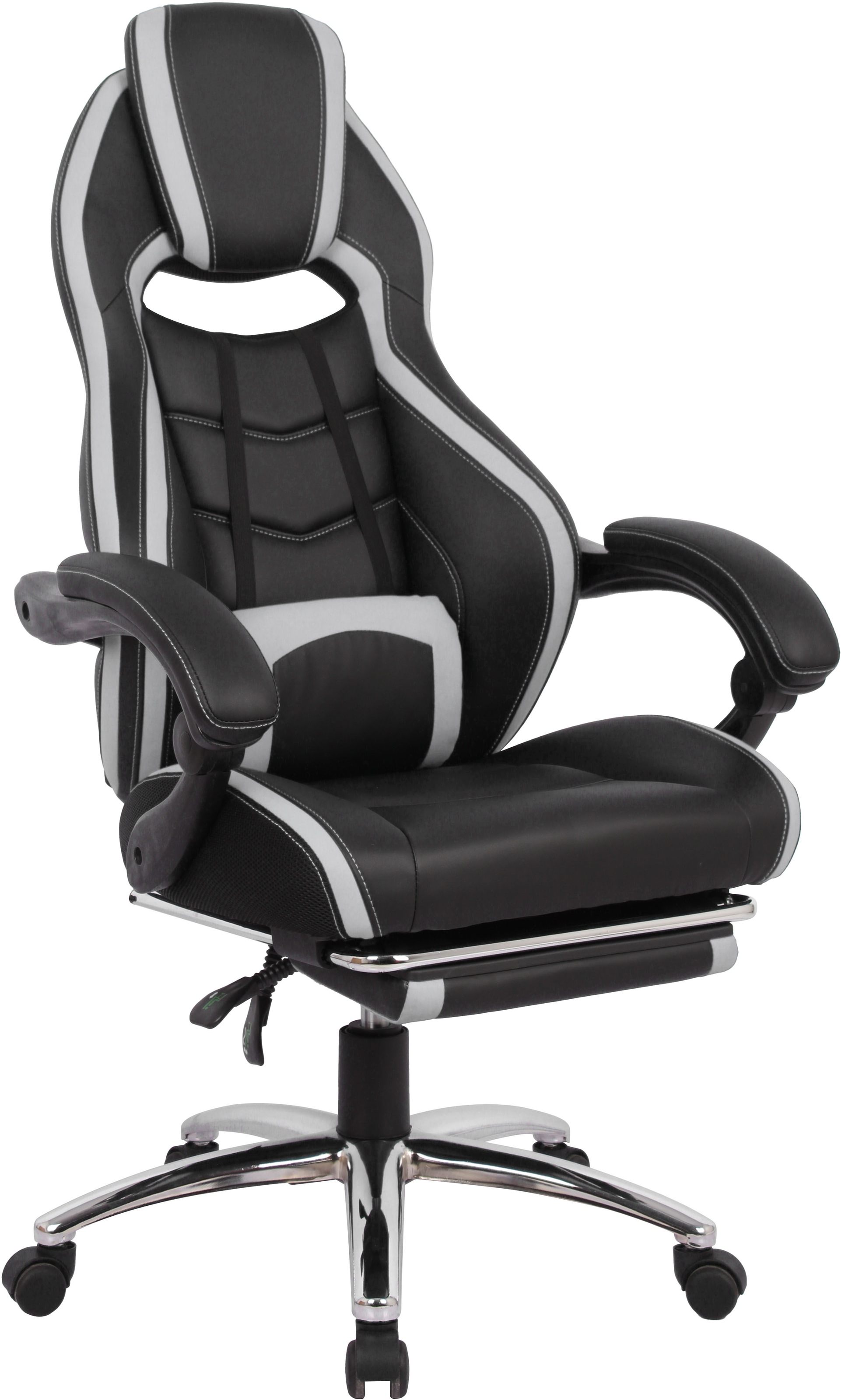 Image of GOODproduct Gaming-Stuhl "Sprinta 1, Chefsessel mit ausziehbarer Fussstütze" () komfortabel gepolstert mit vielen ergonomischen Funktionen