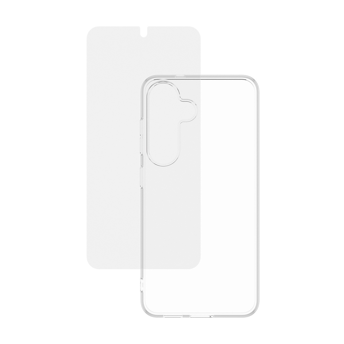 CARE by PanzerGlass USB-Ladegerät »StartKit - alles drin - Screen Protector, Case & Charger« Set, 20W Ladegerät, Displayschutzglas, TPU-Schutzhülle, 3 Stk. tlg. 3-in-1 Bundle für Samsung Galaxy S25