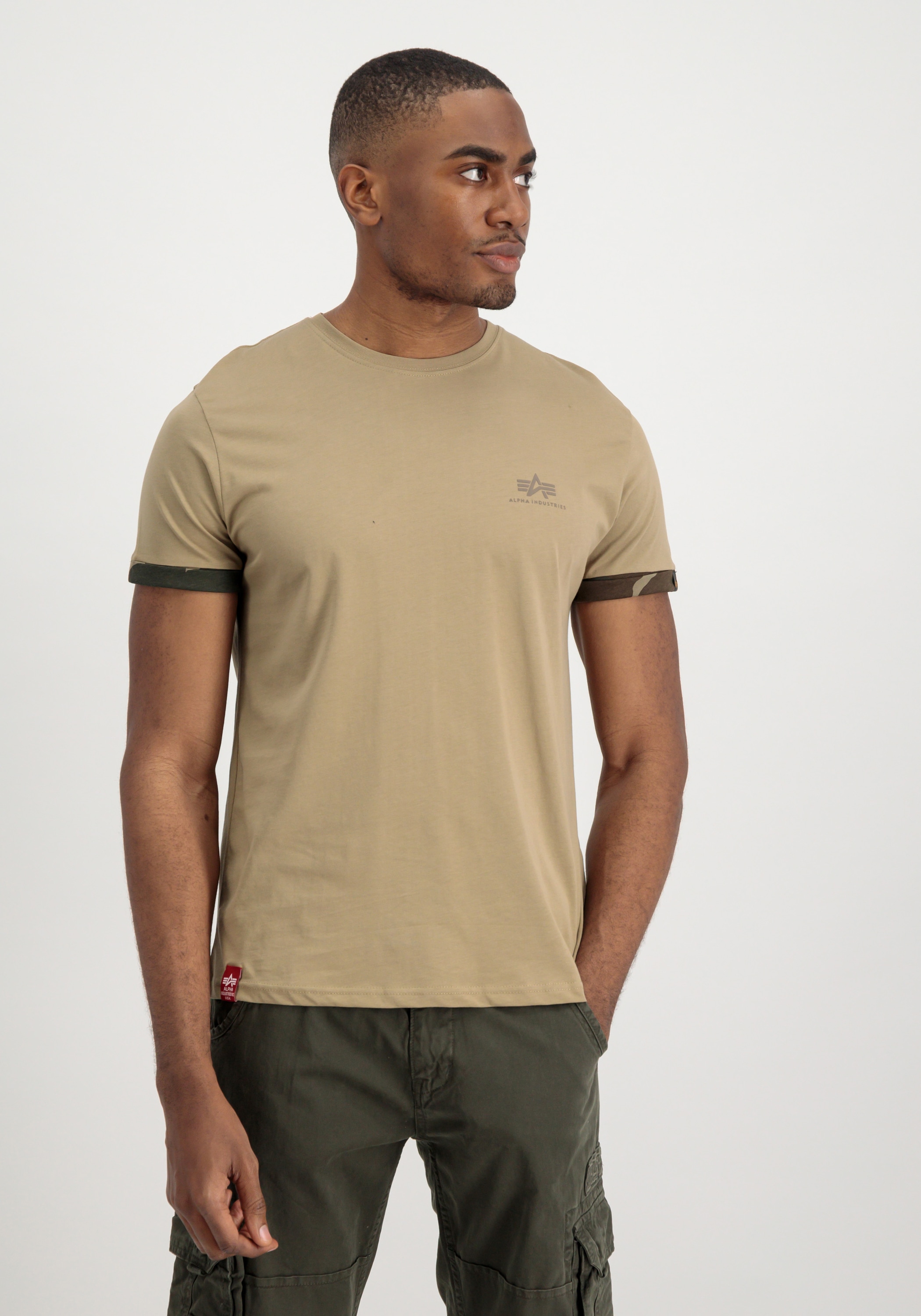 Alpha Industries T-Shirt »ALPHA INDUSTRIES Men - T-Shirts Roll-Up Sleeve T«