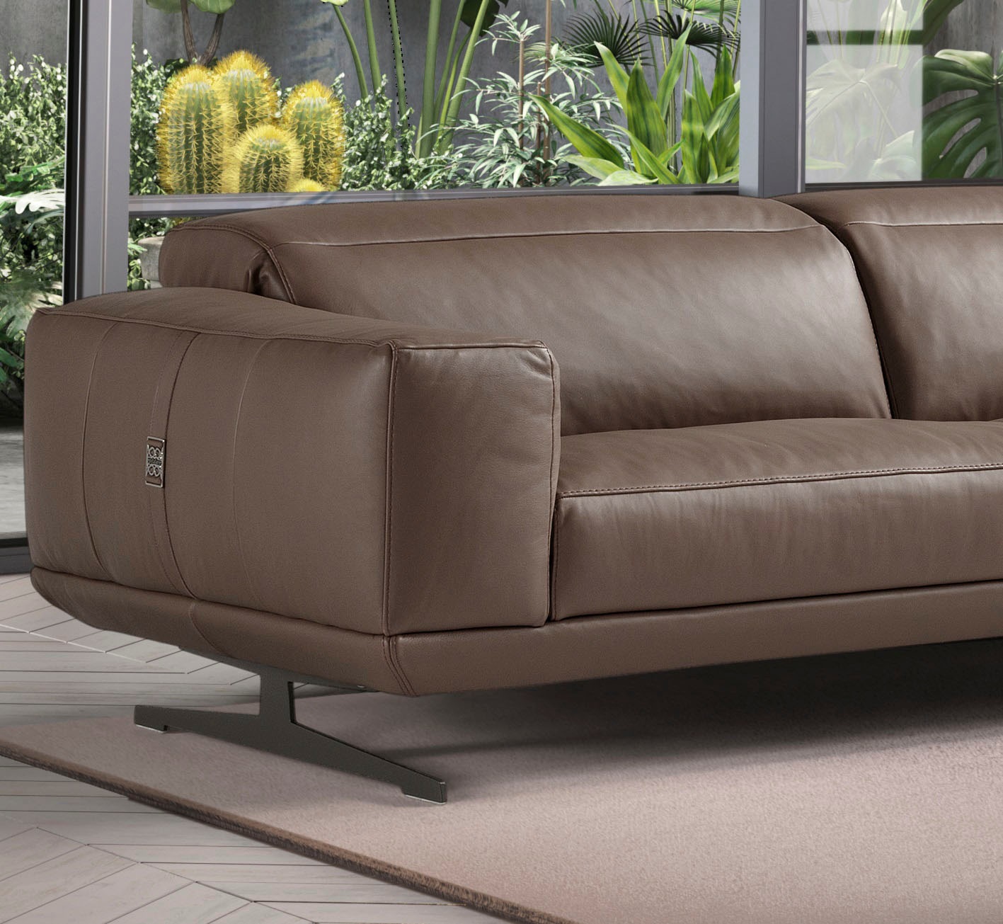 Egoitaliano 3-Sitzer »Gloria, super bequem, hochwertige Verarbeitung, edles Design, Megasofa«, beidseitig verstellbare Rückenelemente, mit Designmetallfüssen