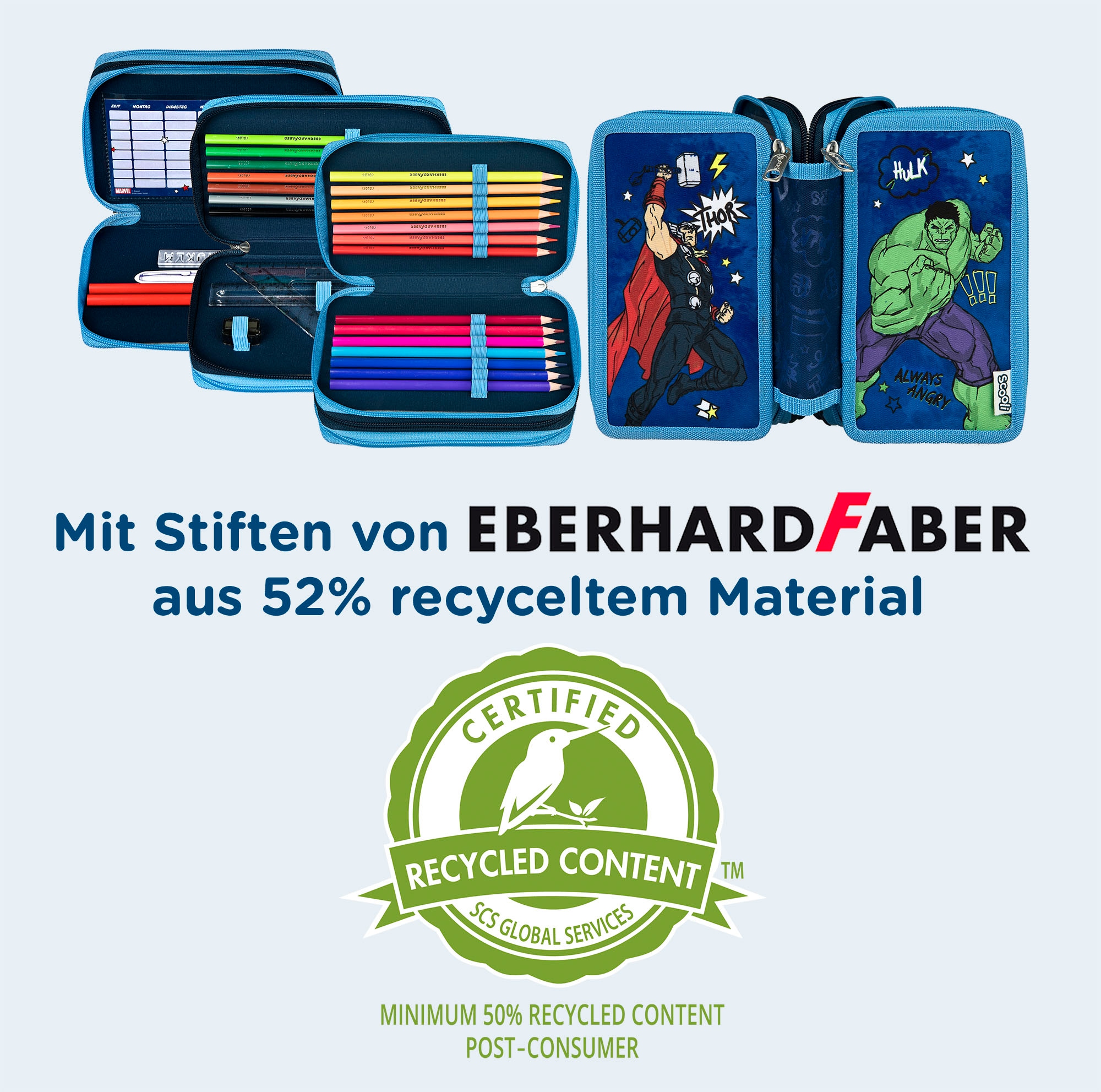 Scooli Trousse à crayons »Tripledecker, Avengers«