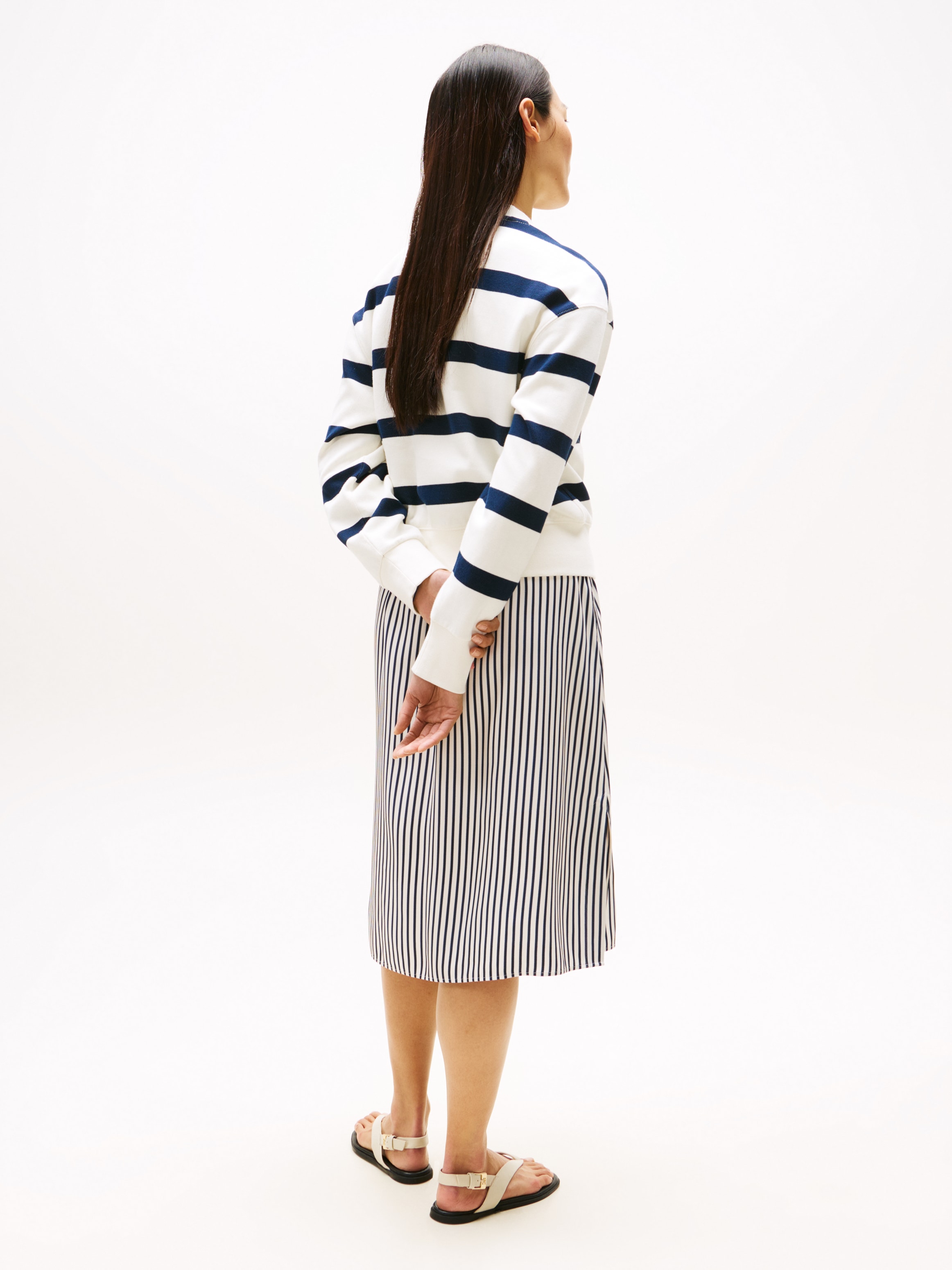 Tommy Hilfiger Sweatshirt »SCRIPT REG PIQUE SWTSHRT«, mit Tommy Hilfiger Script Logo-Schriftzug