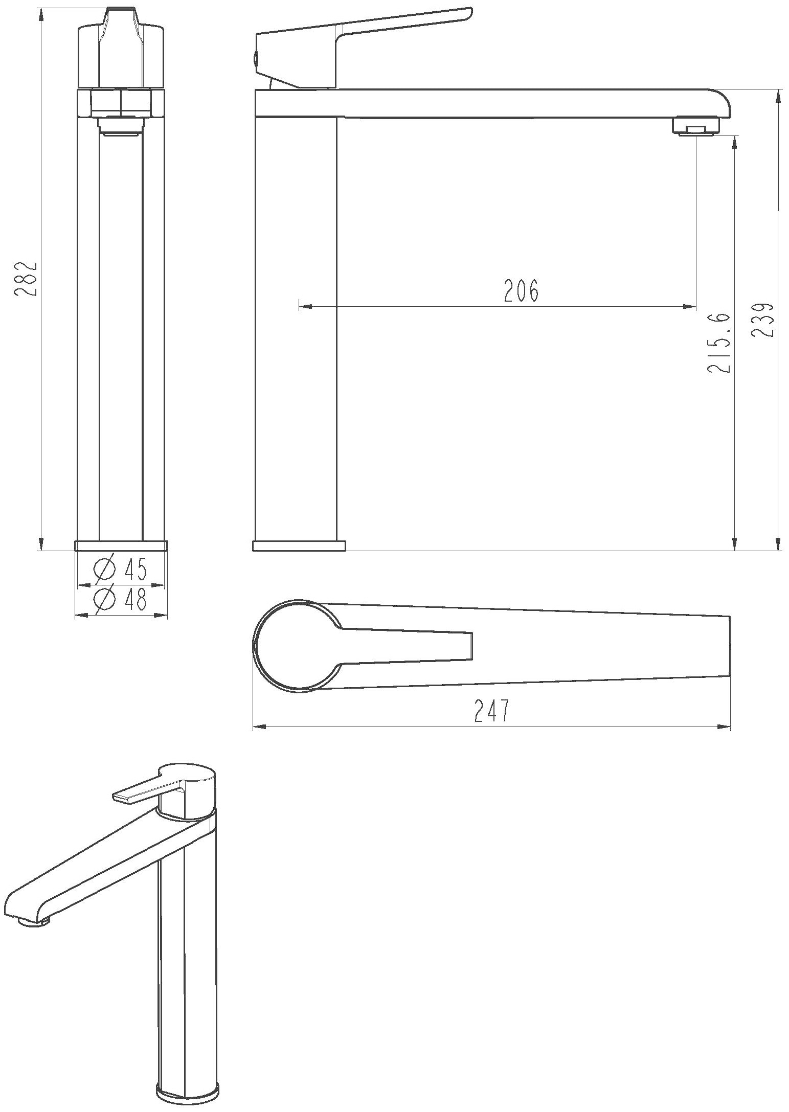 Schütte Robinet d'évier »VITA« 360° schwenkbarer Wasserhahn Küche, Mischbatterie