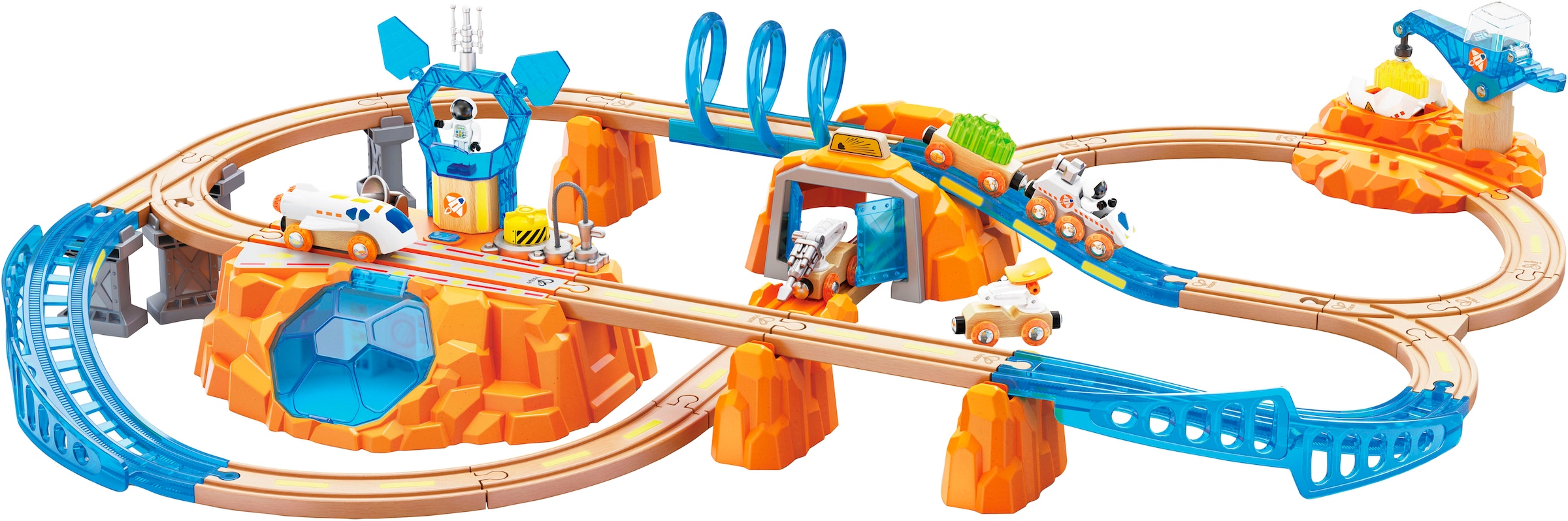 Image of Hape Spielzeug-Eisenbahn "Zugset - Mars-Erkundung" mit Licht und Sound