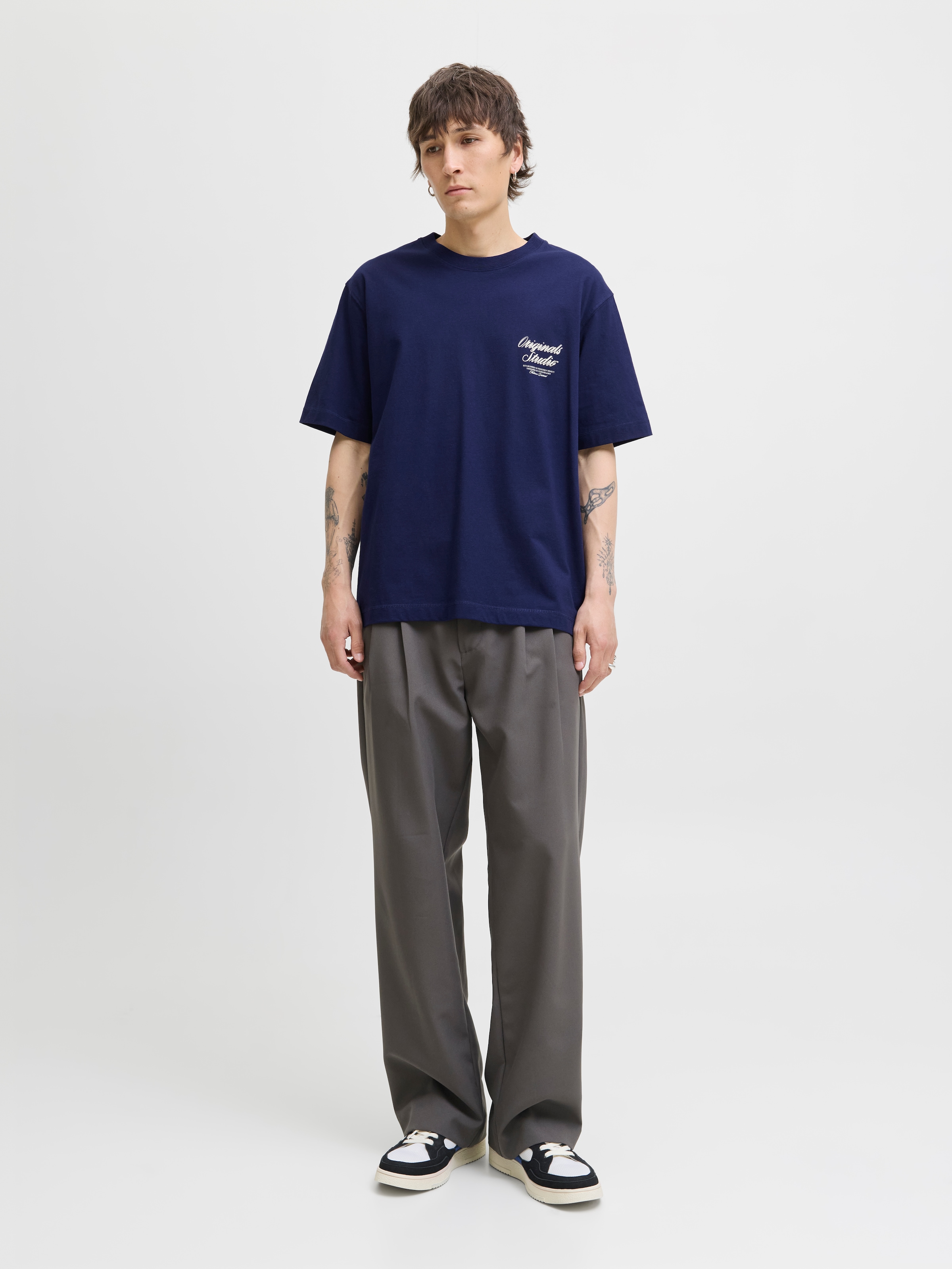 Jack & Jones Kurzarmshirt »JORNORREBRO TYPO TEE SS CREW NECK NOOS« Baumwolle, relaxed fit