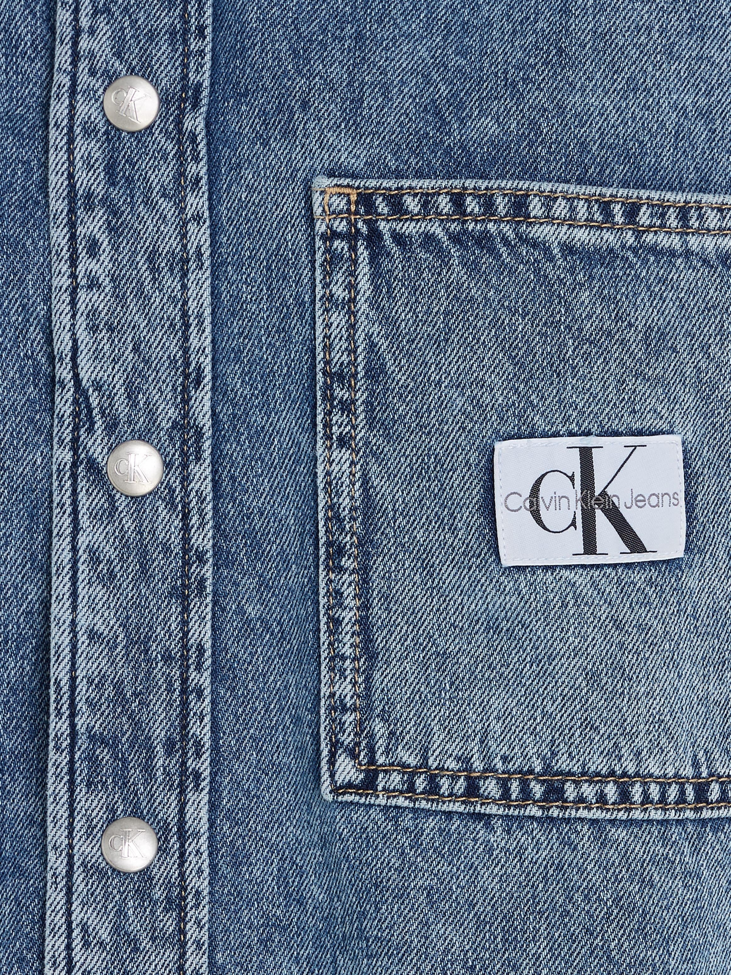 ♕ Calvin Klein Jeans DENIM »CROPPED SHIRT« versandkostenfrei Jeansbluse DAD bestellen