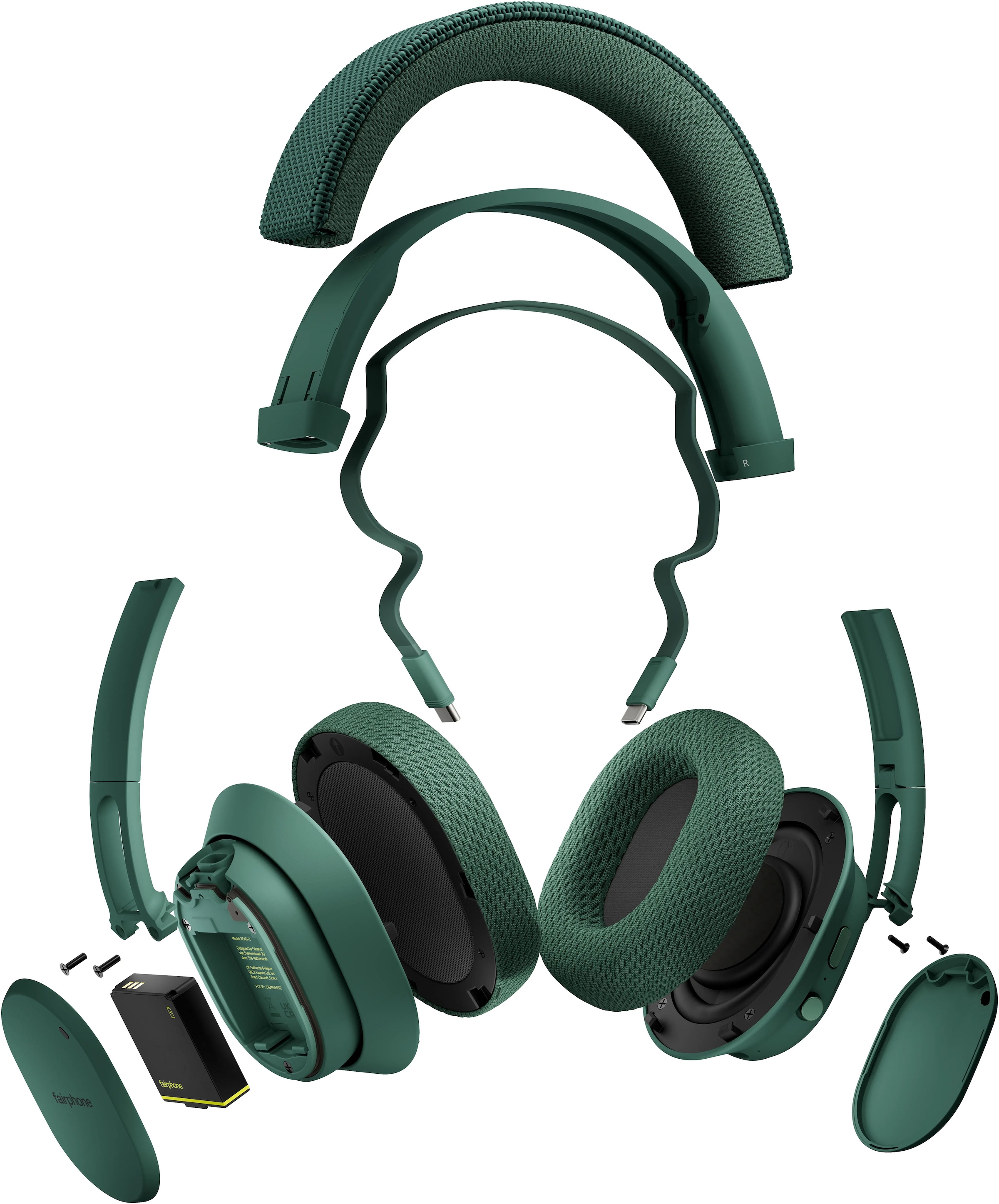 Fairphone Over-Ear-Kopfhörer »Fairbuds XL (2025)« Bluetooth Active Noise Cancelling (ANC)