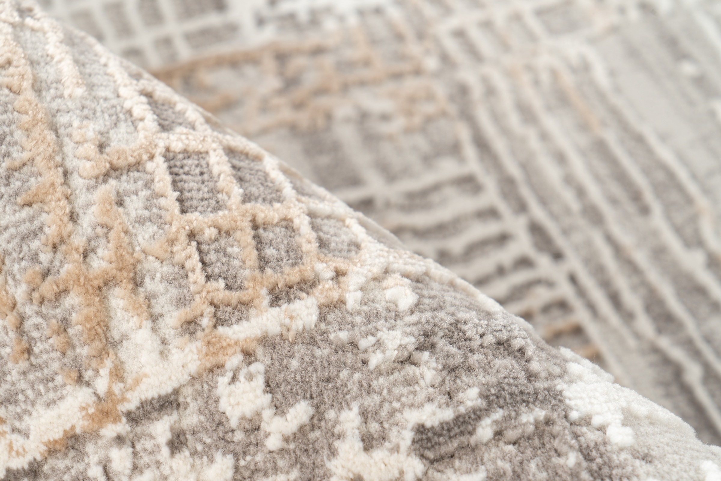 me gusta Teppich »Akropolis 425« rechteckig 12 mm Höhe flacher Teppich mit Baumwollrücken, attraktiver Vintage-Look