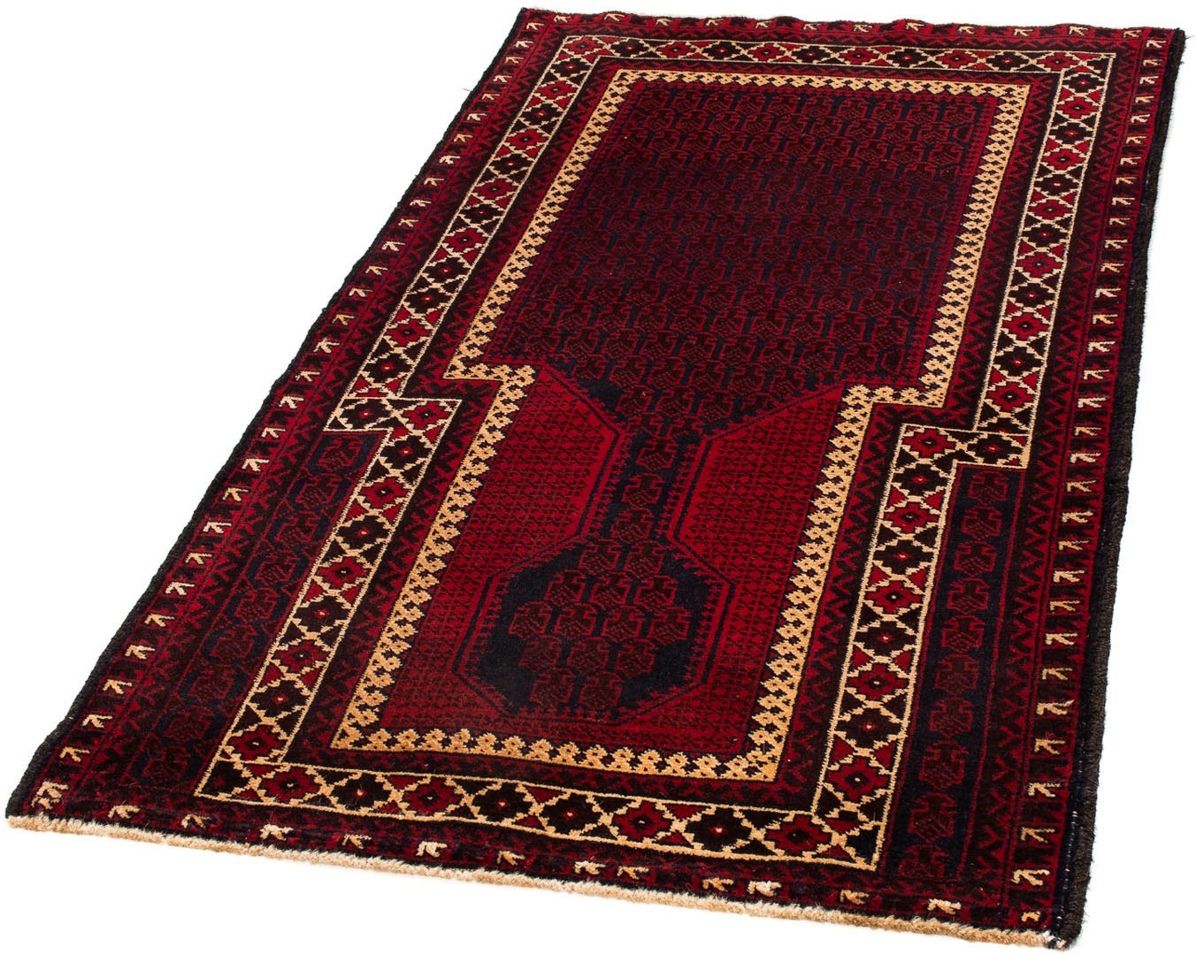 Image of morgenland Orientteppich »Belutsch - 149 x 88 cm - dunkelrot«, rechteckig, 8 mm Höhe, Wohnzimmer, Handgeknüpft, Einzelstück mit Zertifikat bei Ackermann Versand Schweiz