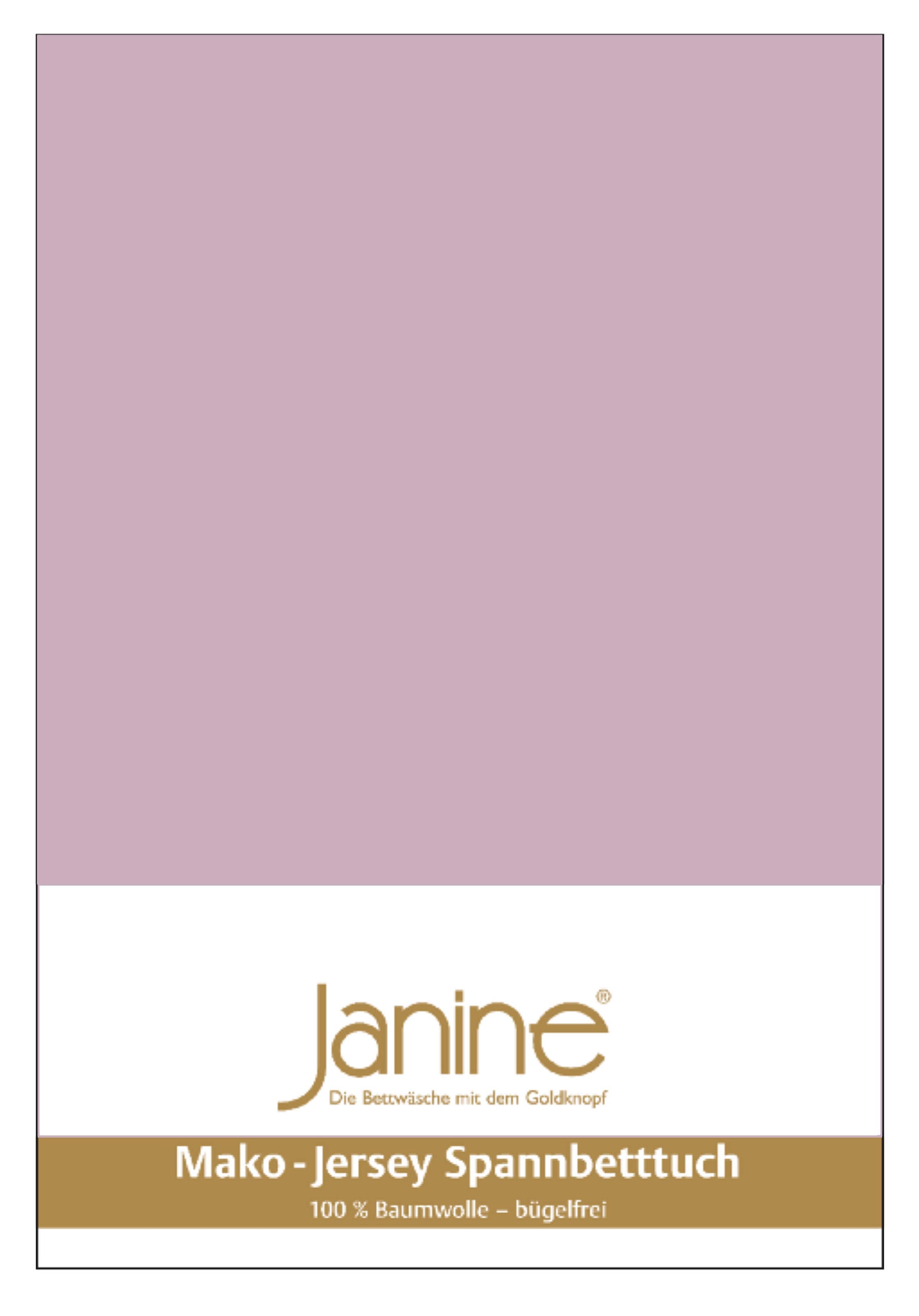 Janine Spannbettlaken »MAKO-FEINJERSEY 5007«, aus 100% Baumwolle, für Matratzen bis 26 cm Höhe