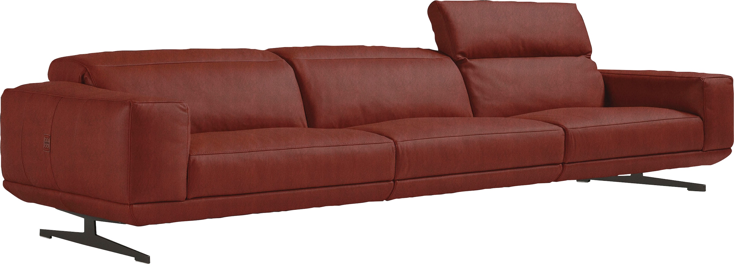 Egoitaliano 3-Sitzer »Gloria, super bequem, hochwertige Verarbeitung, edles Design, Megasofa«, beidseitig verstellbare Rückenelemente, mit Designmetallfüssen