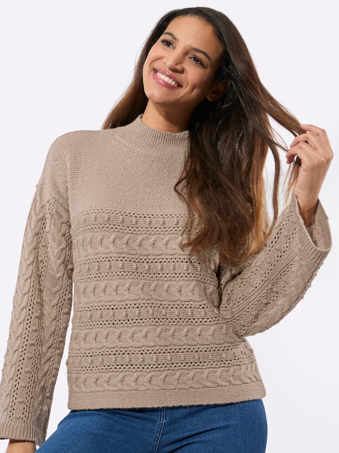 Inspirationen Stehkragenpullover »Pullover«