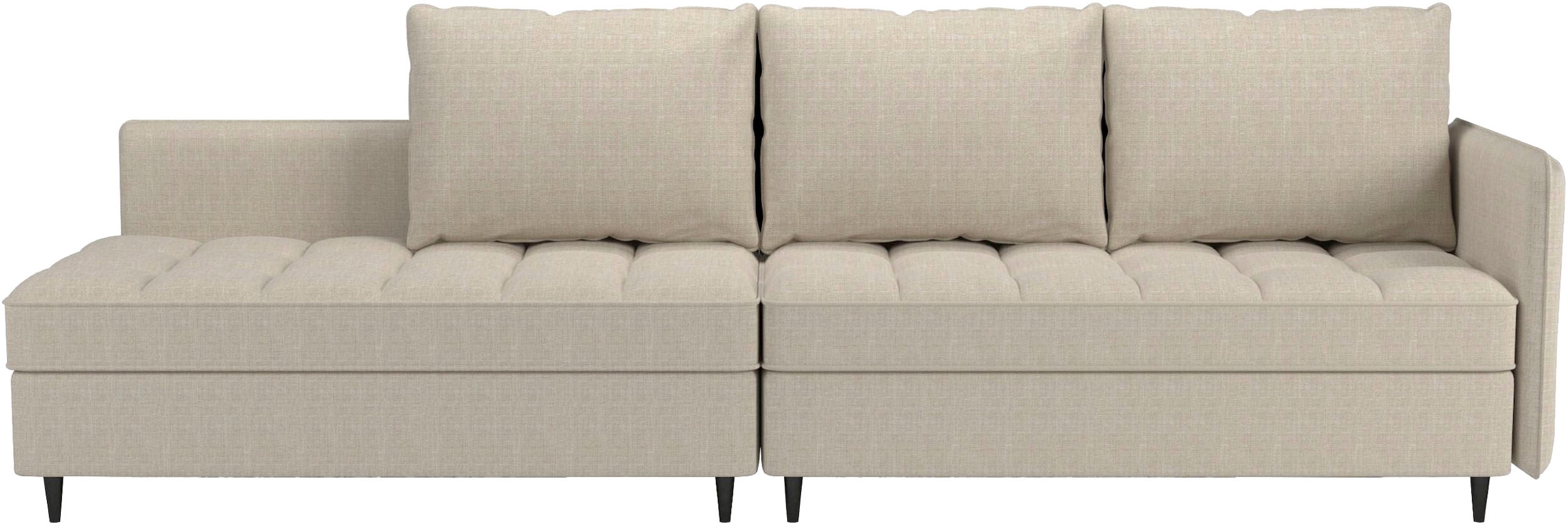 Dorel Home Ecksofa »LINDHUS, L-Form, 4 verschiedene Stellvarianten, Lounge-Sofa,«, Wohnlandschaft, mit Recamiere, grosser Bettkasten, Cord, Chenille