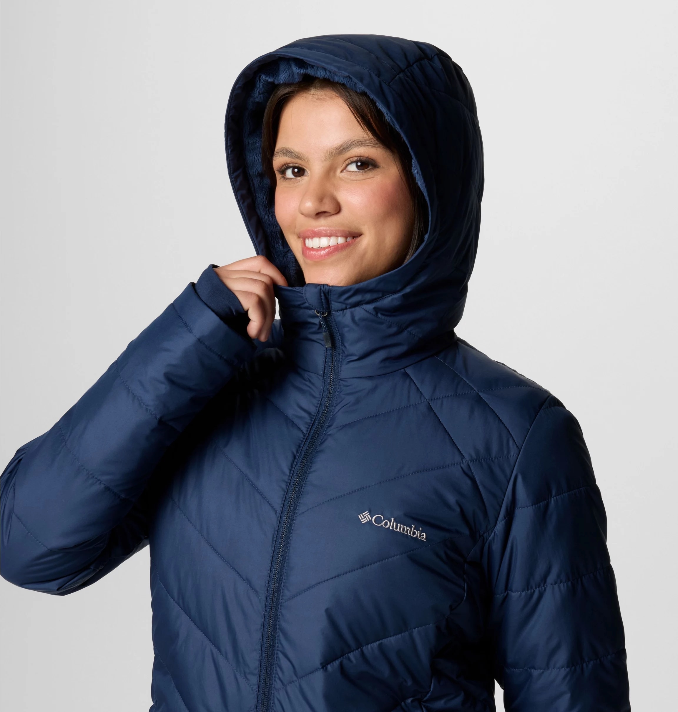 Columbia Steppmantel »HEAVENLY LONG HOODED JACKET«, (1 tlg.)