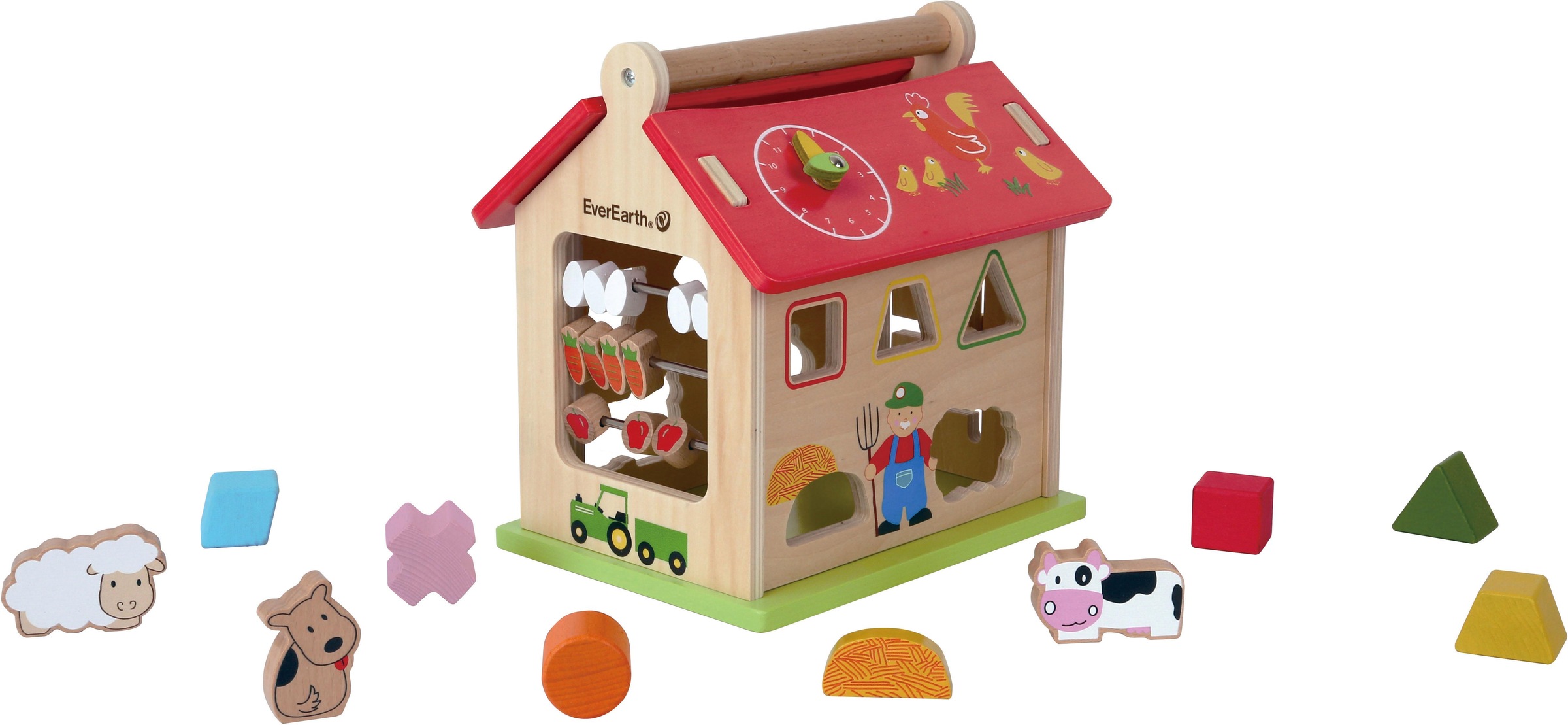 Image of EverEarth® Steckspielzeug »Bauernhof Sortierspiel«, FSC®- schützt Wald - weltweit bei Ackermann Versand Schweiz