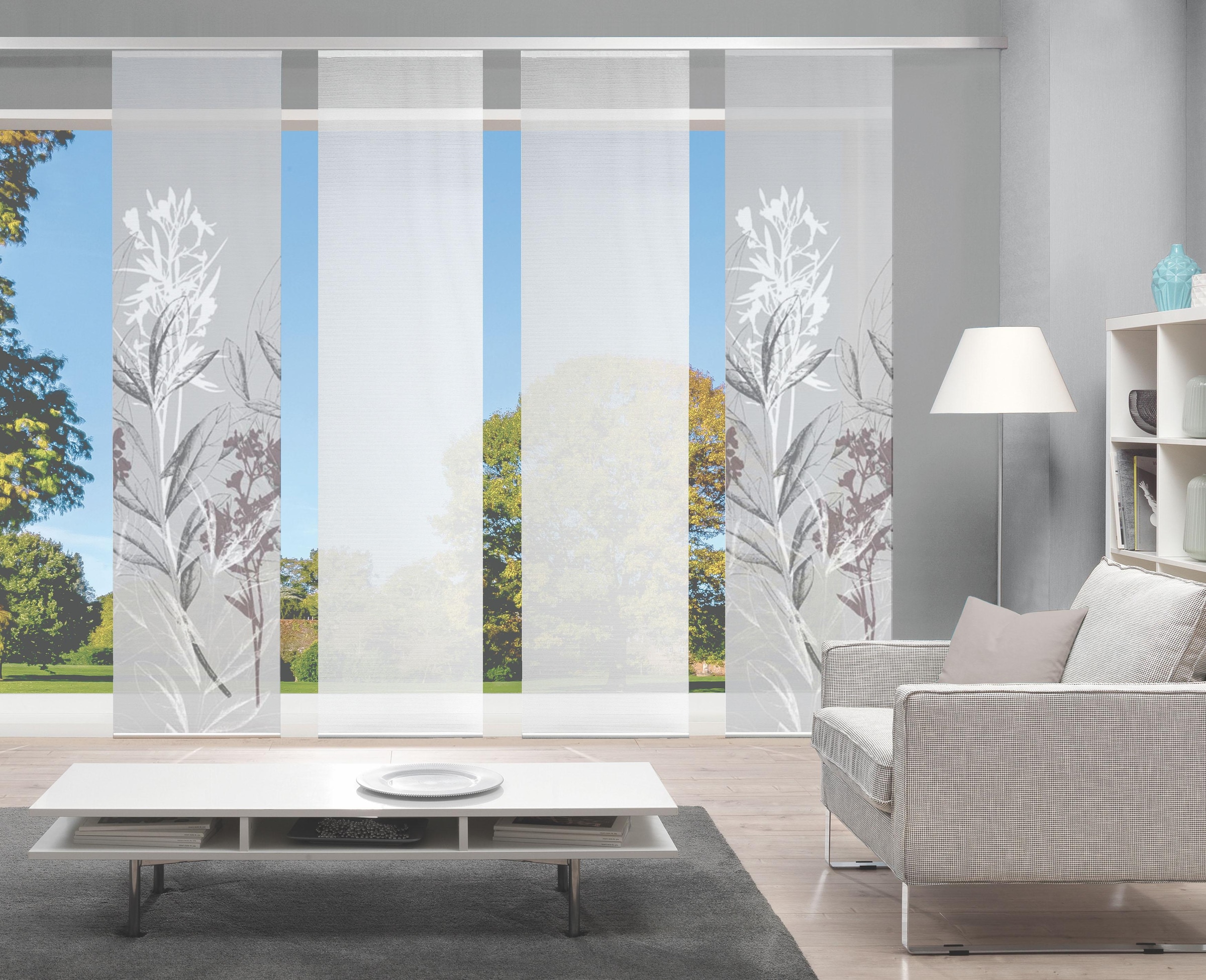 Image of Vision S Schiebegardine "4ER SET SEMORA" Paneelwagen 4 Stk. tlg. HxB: 260x60, Schiebevorhang 4er Set Digitaldruck