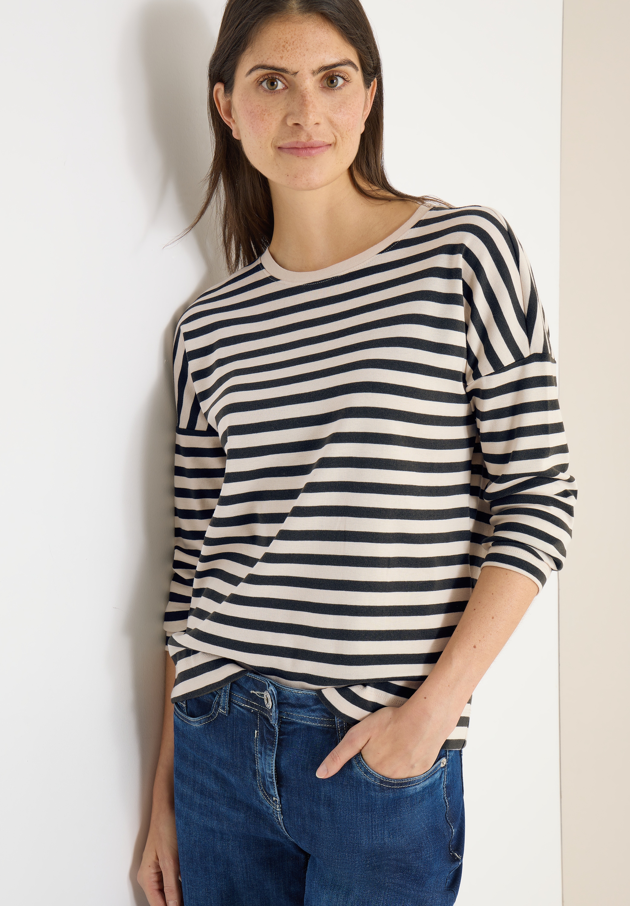 Image of Cecil Langarmshirt im Streifen-Design