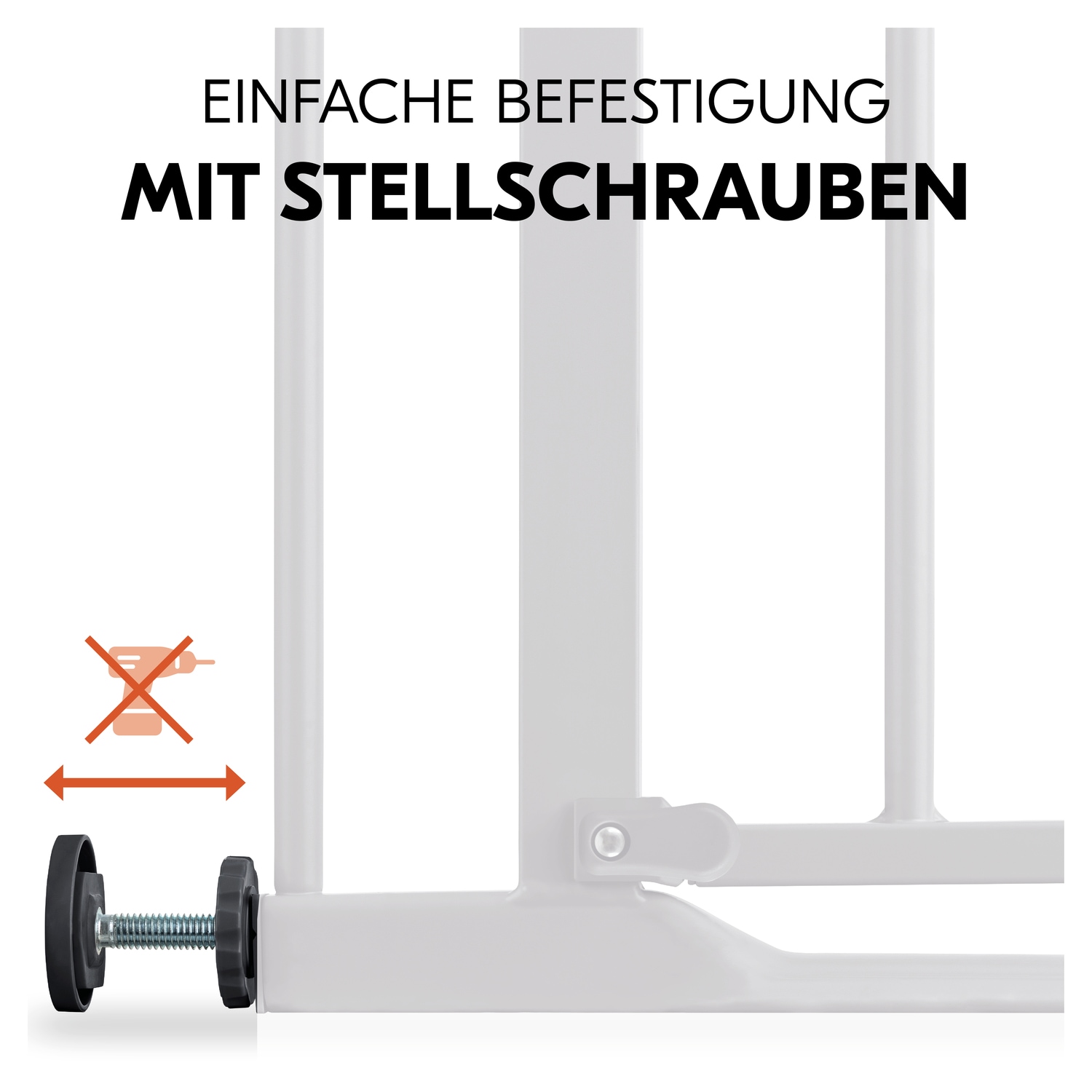 Hauck Türschutzgitter »Clear Step 2, Dark Grey« auch als Treppenschutzgitter verwendbar; 75-80 cm, flacher Durchgang