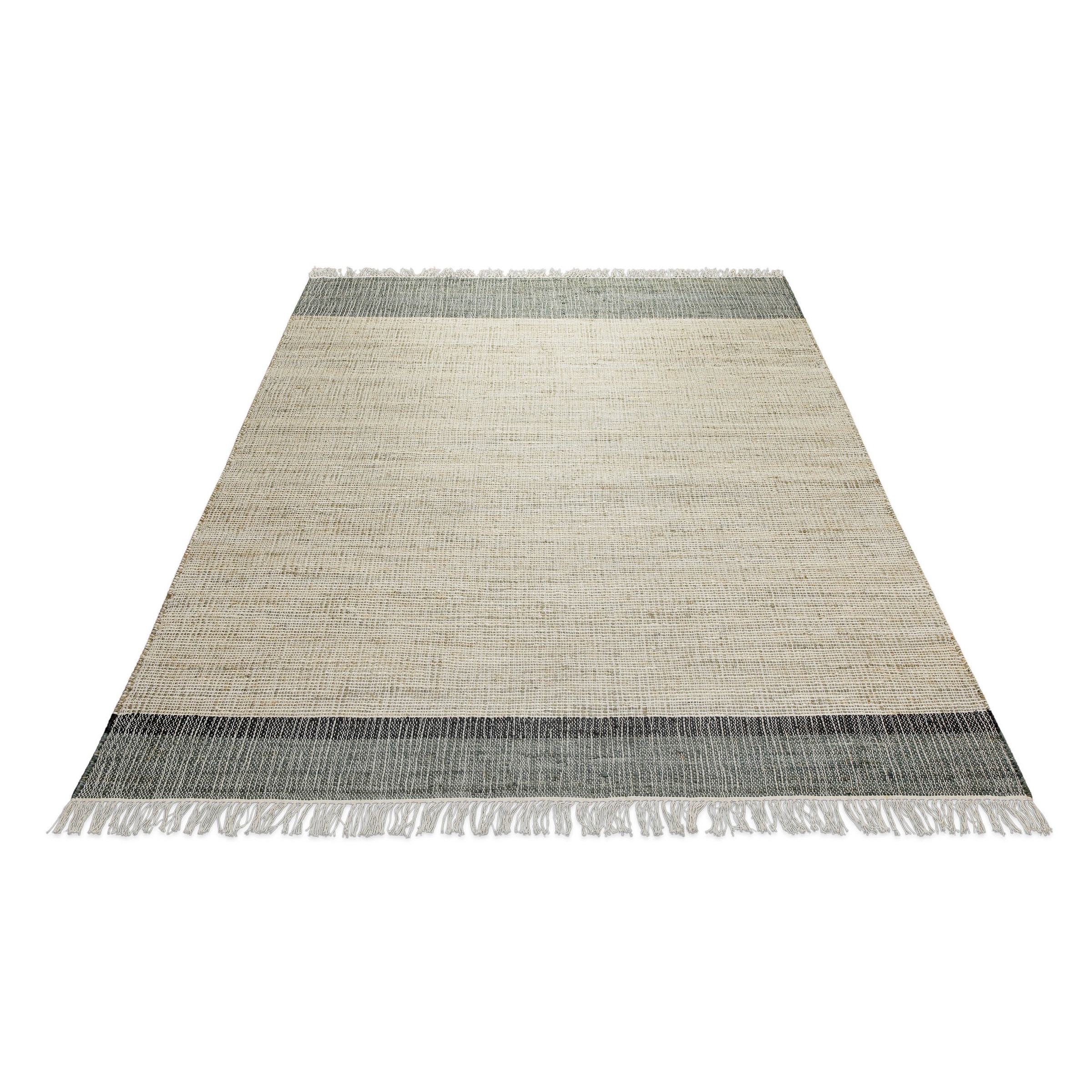 OTTO home Teppich "Bennii" rechteckig 4 mm Höhe 80% Jute, handgewebt, mit Fransen, Wohnzimmer, Naturfaser