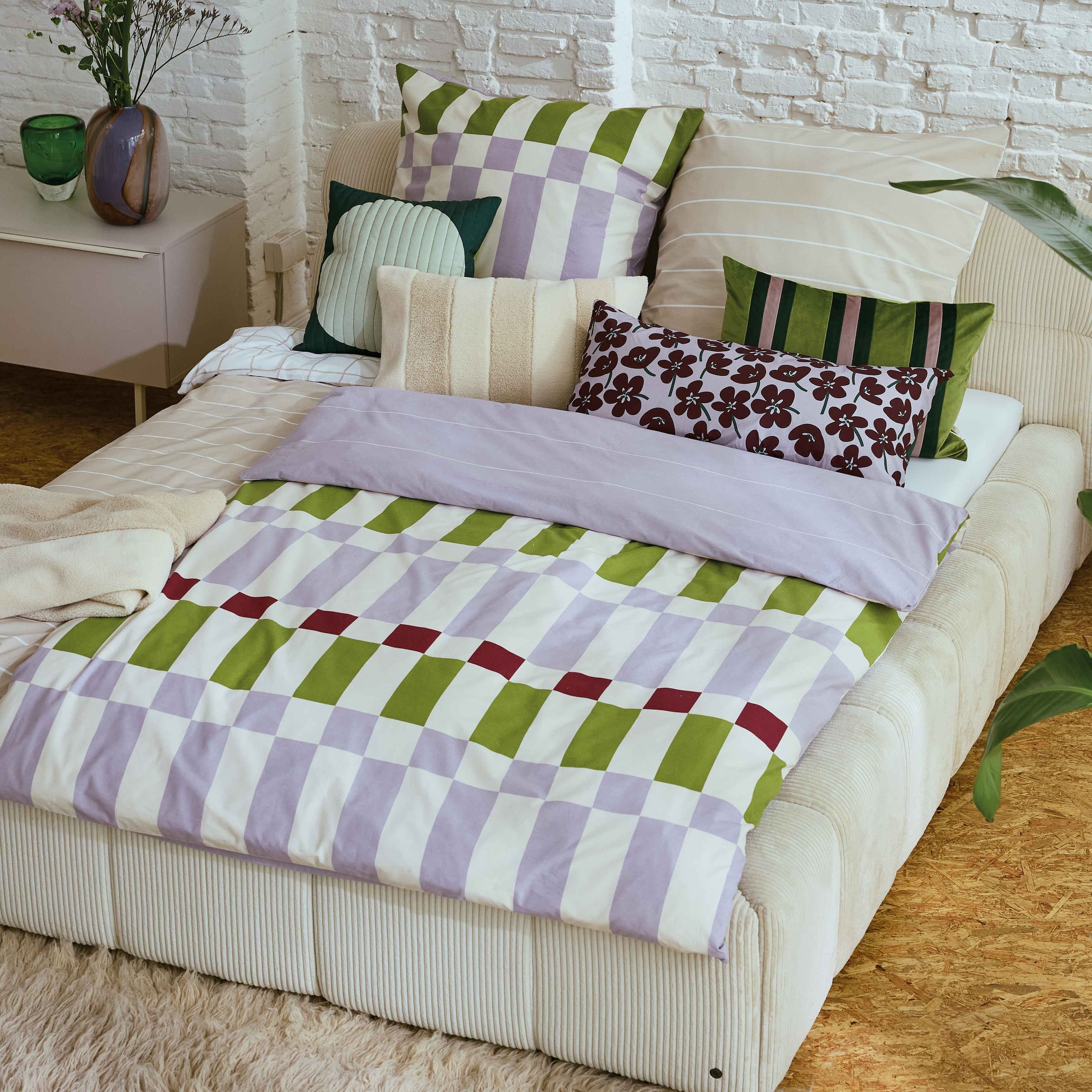 TOM TAILOR HOME Linge de lit réversible »BOLD CHECK in Gr. 135x200cm oder 155x220cm« 2 cuis new bedroom, étiquette tissée
