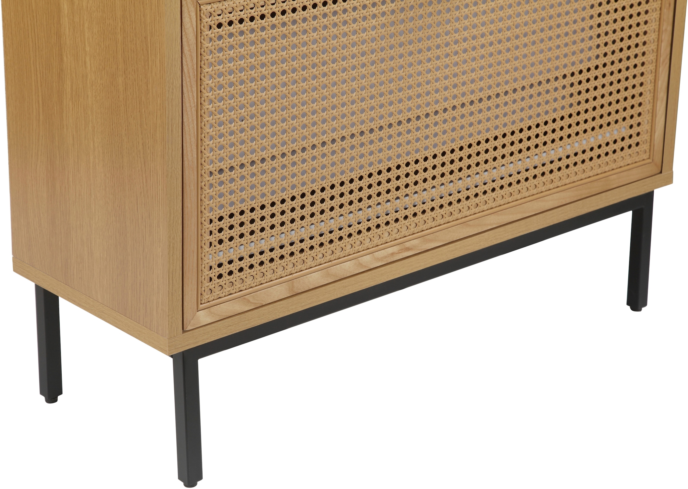 GOODproduct Schuhschrank »Feines« aus massiver Esche, Metallgestell mit Pulverbeschichtung, Breite 80 cm