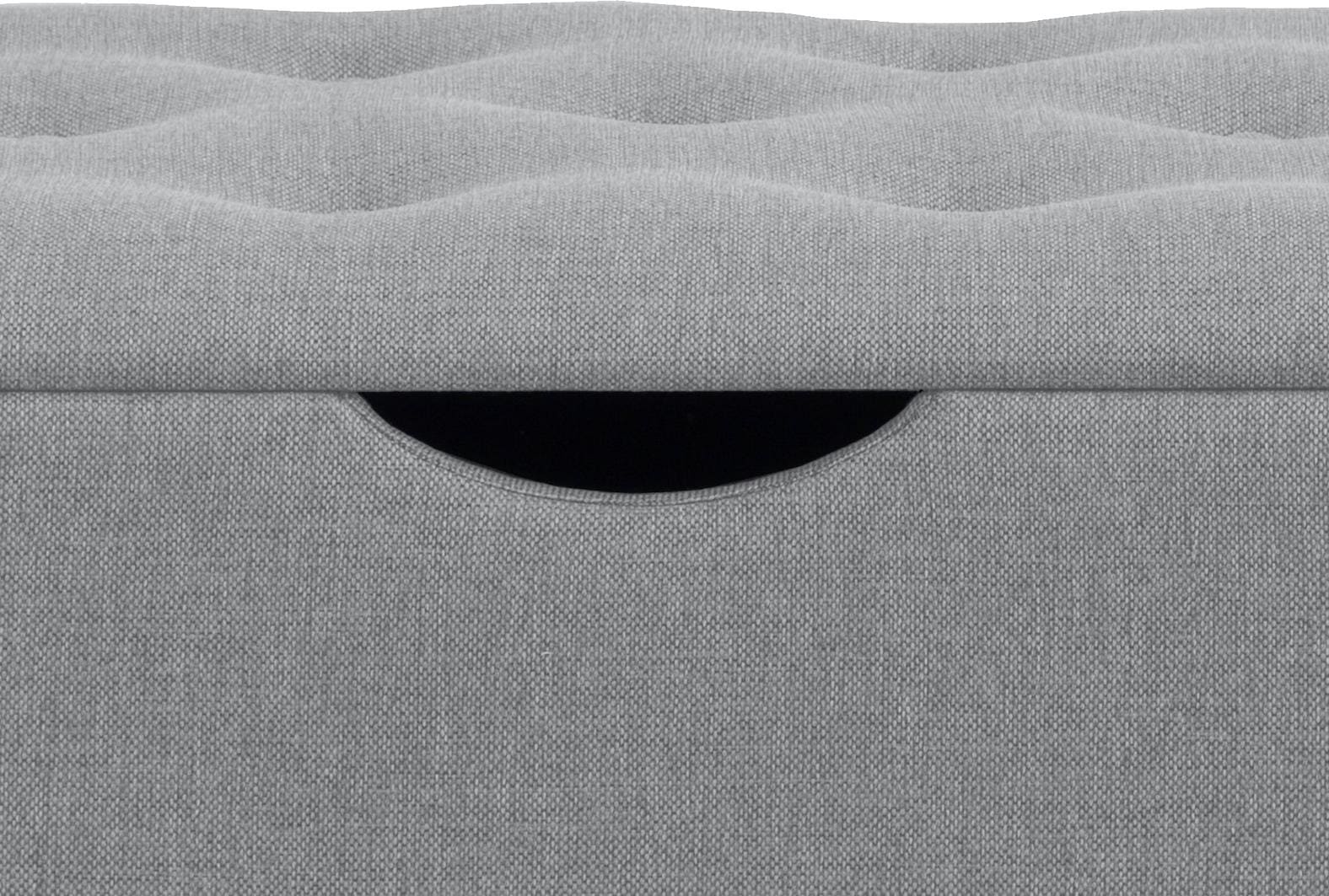 PLACES OF STYLE Banc à tabouret »Knobbed« Hockerbank mit Stauraum, Breite 120 cm und 160 cm