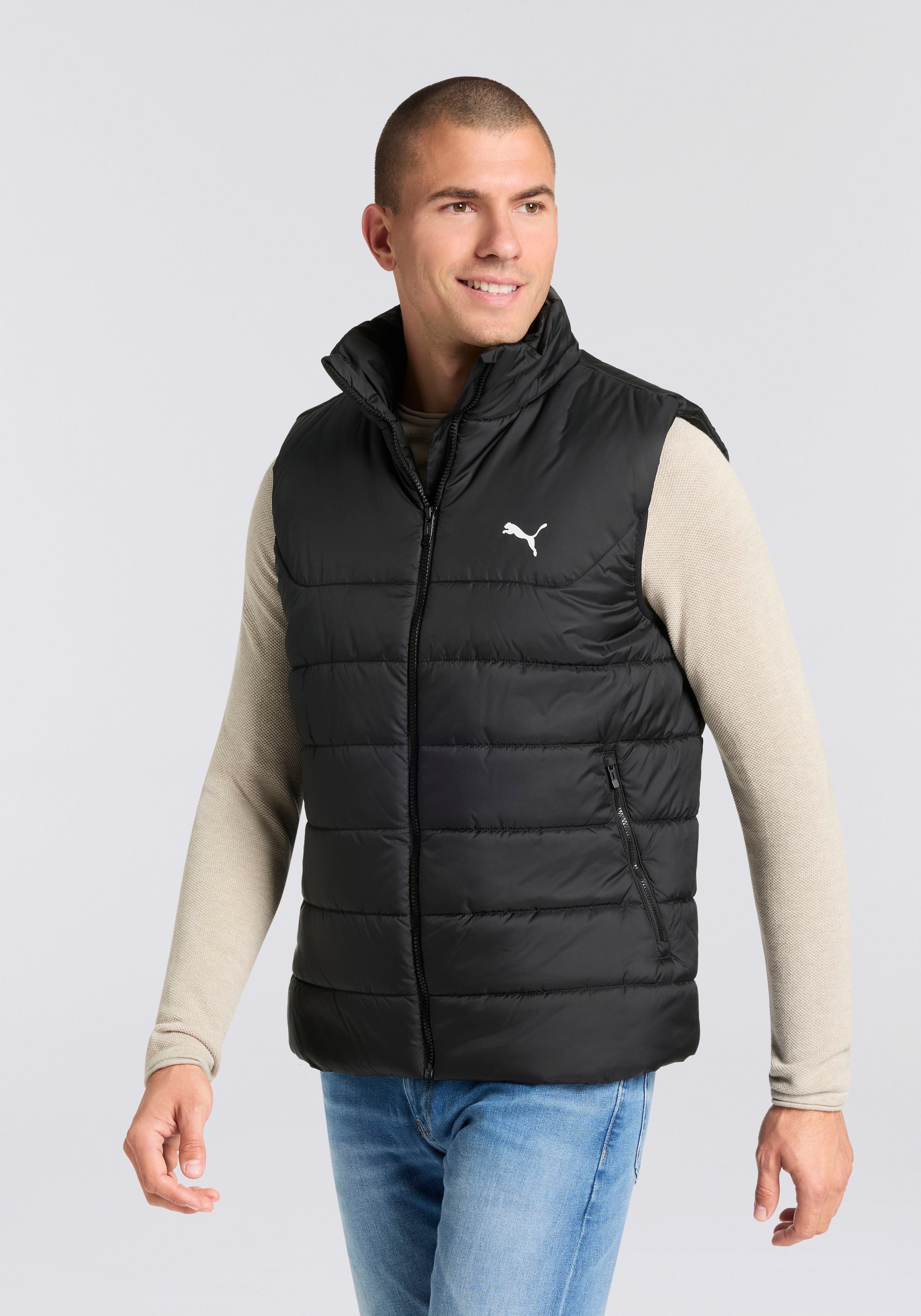 Image of PUMA Winterjacke "ESS PADDED VEST" ohne Kapuze mit Stehkragen, mit WarmCELL-Technologie, wasserabweisend