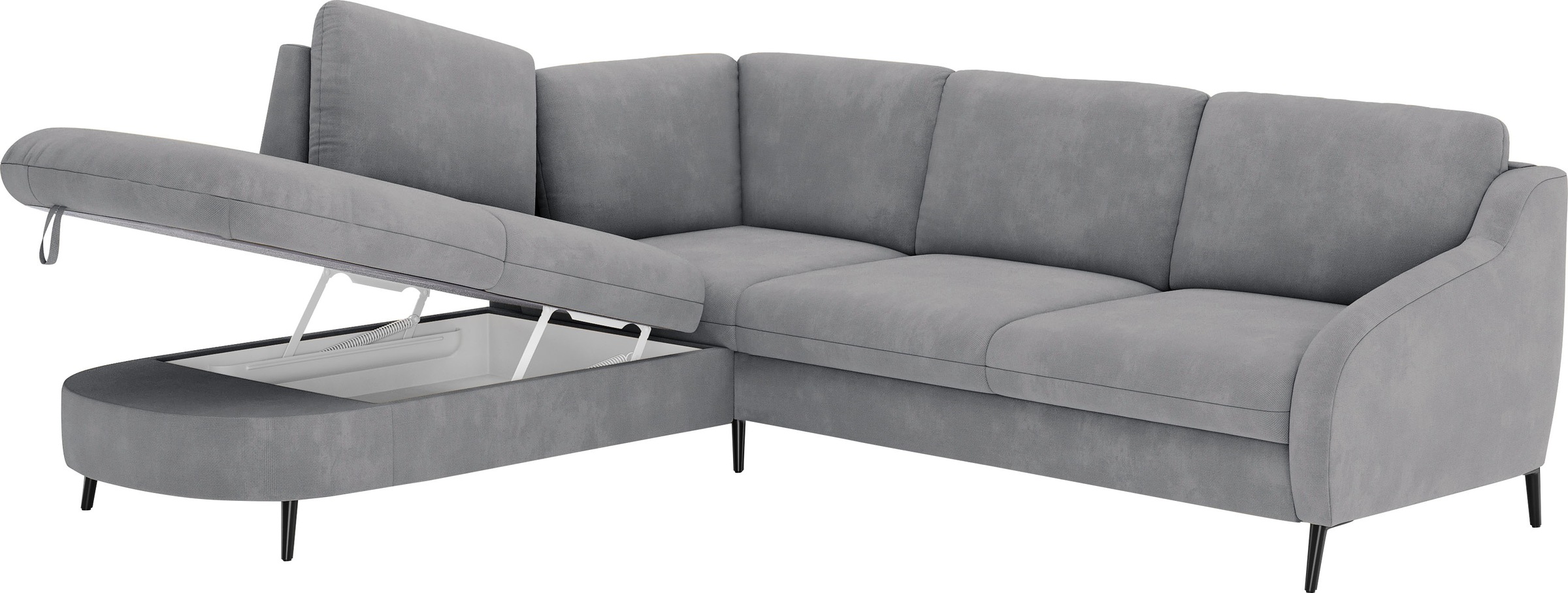sit&more Ecksofa »Soul L-Form«, wahlweise mit Bettfunktion und Bettkasten oder Schubkasten