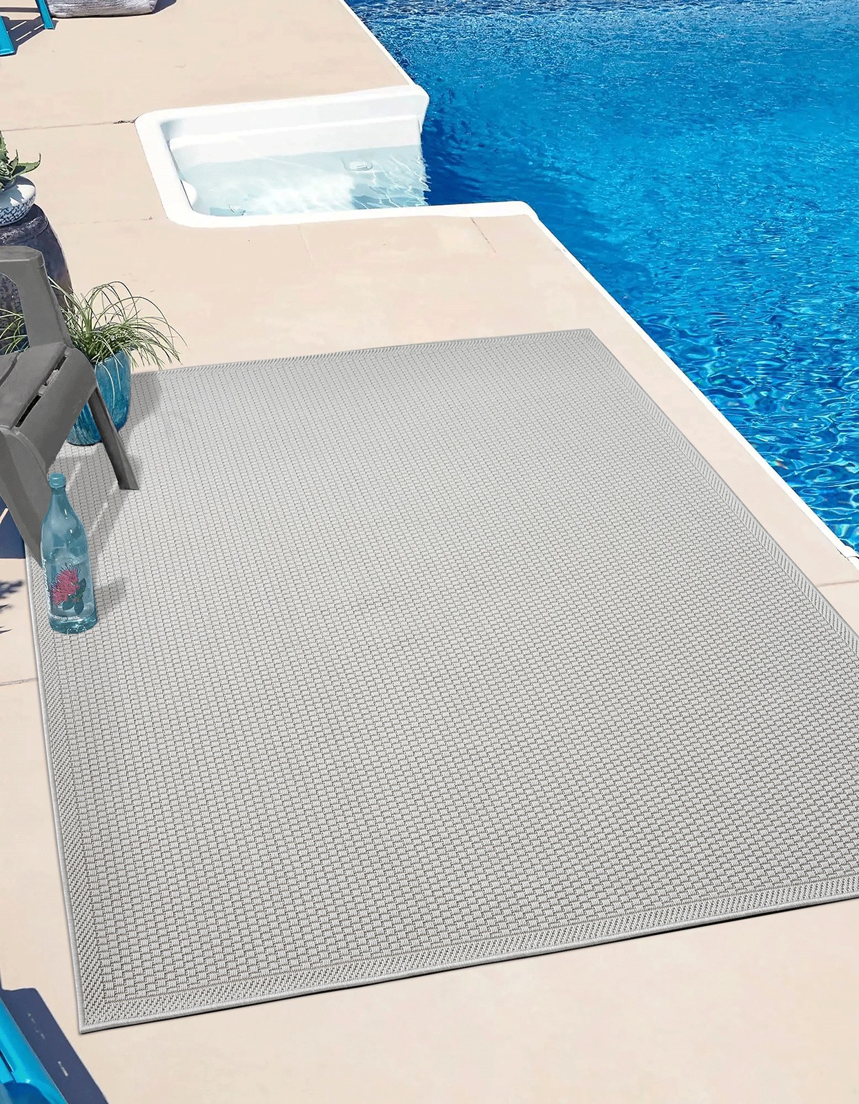 the carpet Teppich »Toulose«, rechteckig, 1 mm Höhe, moderner robuster In und Outdoor Teppich