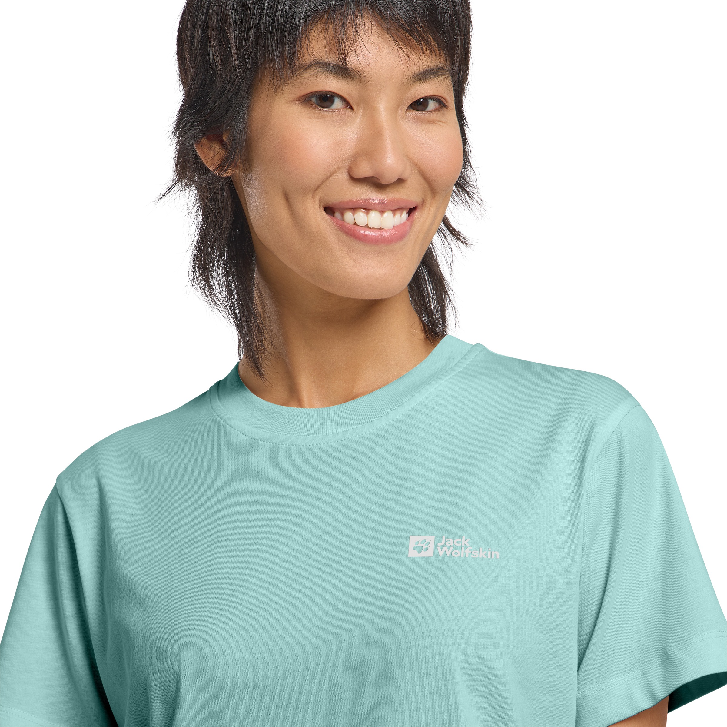 Jack Wolfskin T-Shirt »ESSENTIAL T W«, weiches, klassisches T-Shirt aus atmungsaktiver Bio-Baumwolle